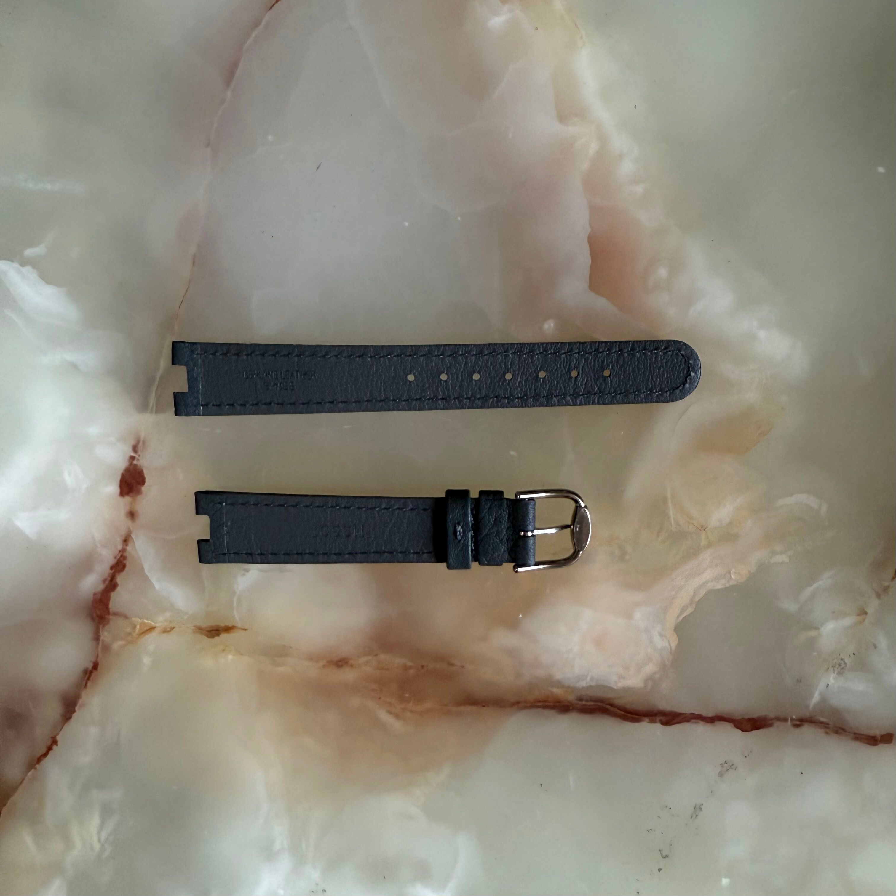 Authentic Tissot Grey Genuine Leather Watch Strap Band 16mm w Buckle T600013515