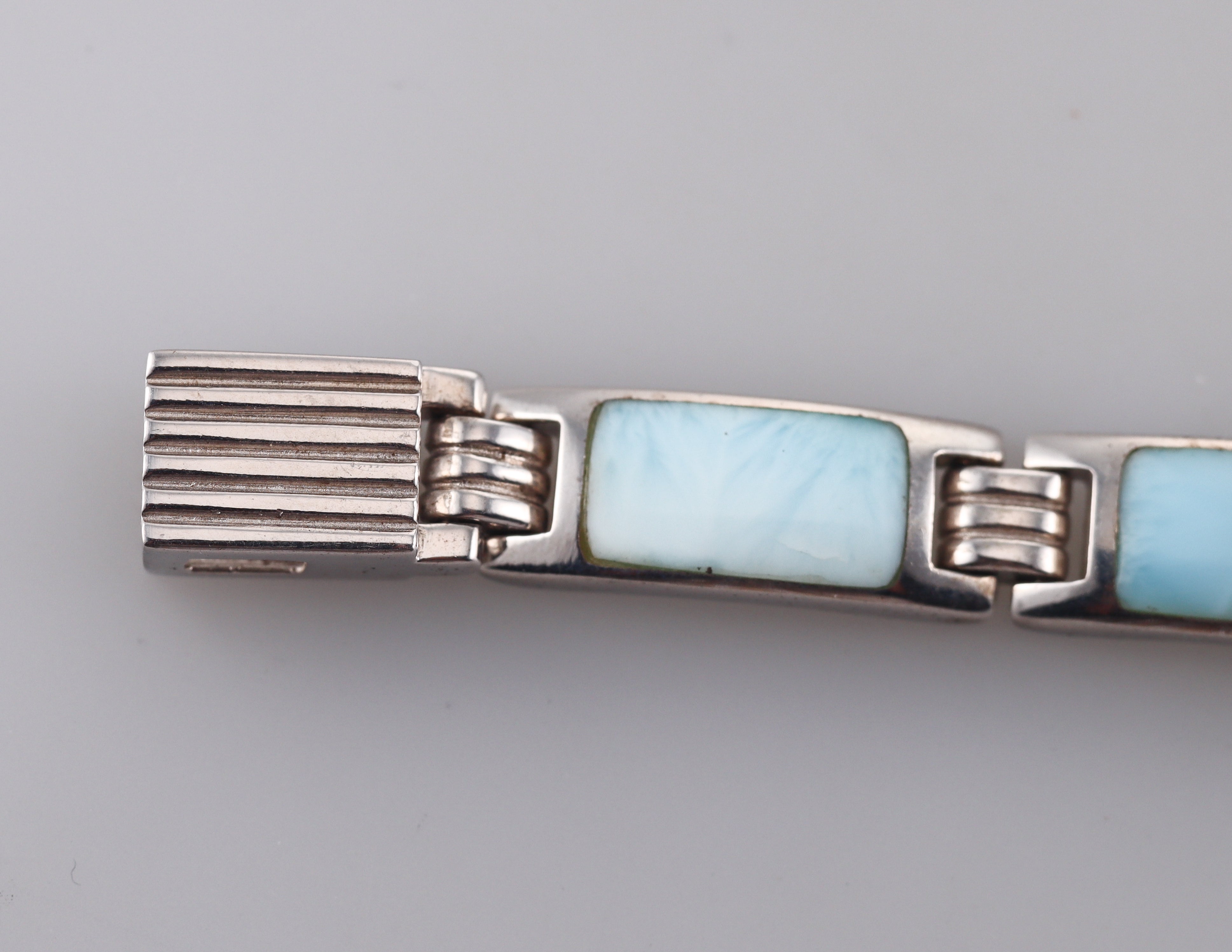 Marahlago Sterling Silver Larimar Link Bracelet Retail $930 #018