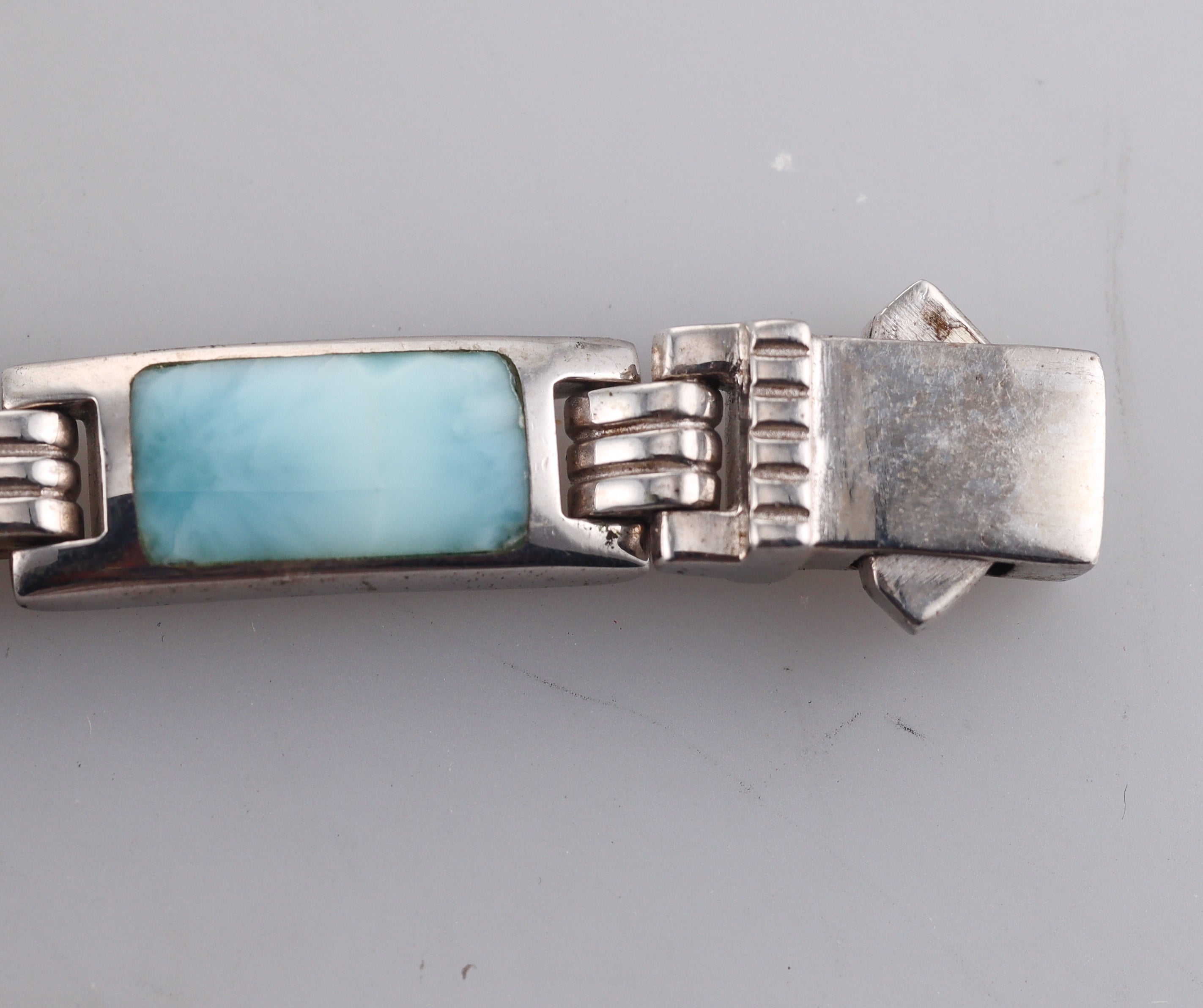 Marahlago Sterling Silver Larimar Link Bracelet Retail $930 #018