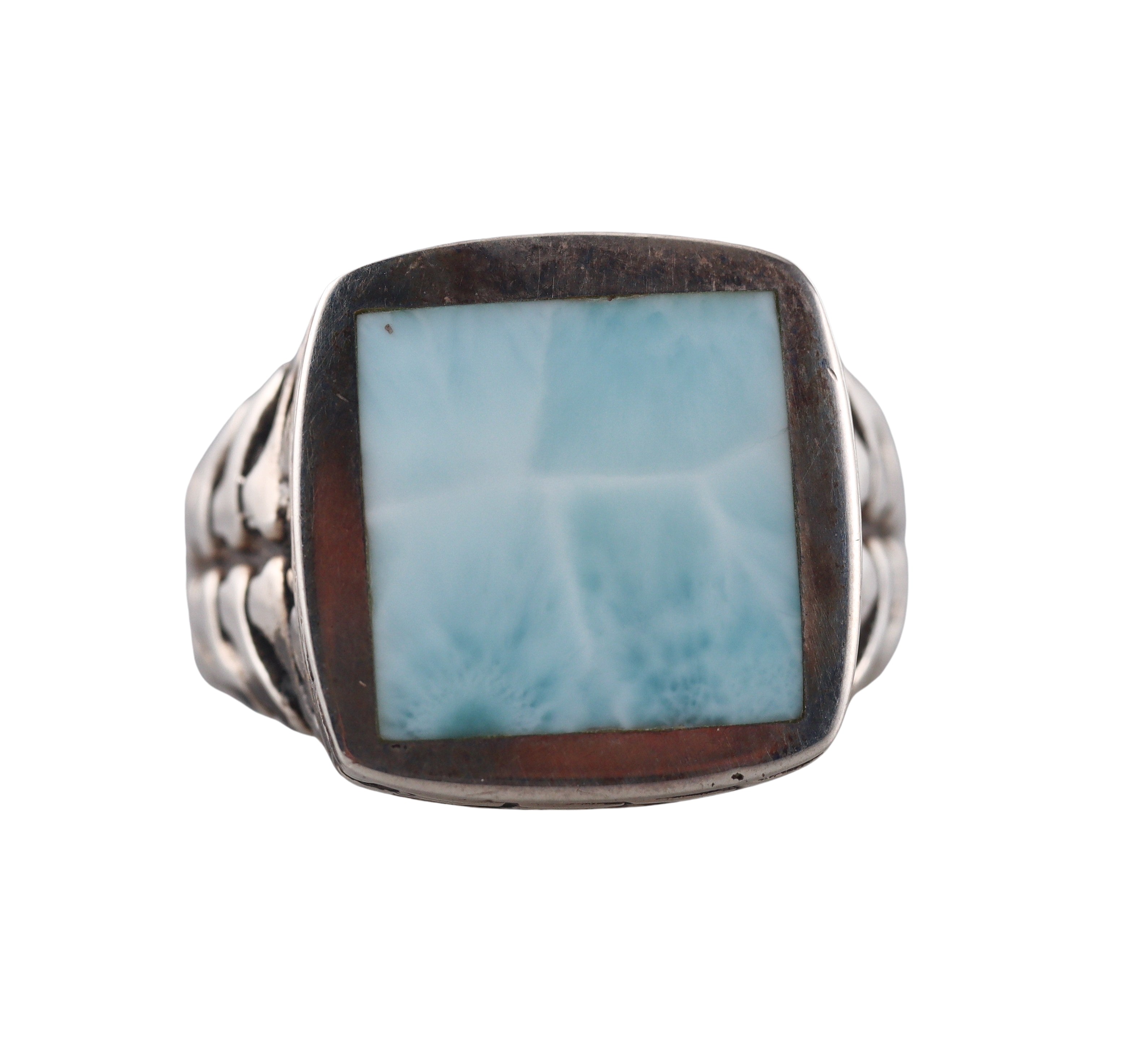 Marahlago Sterling Silver Larimar Ring Retail $372 #07