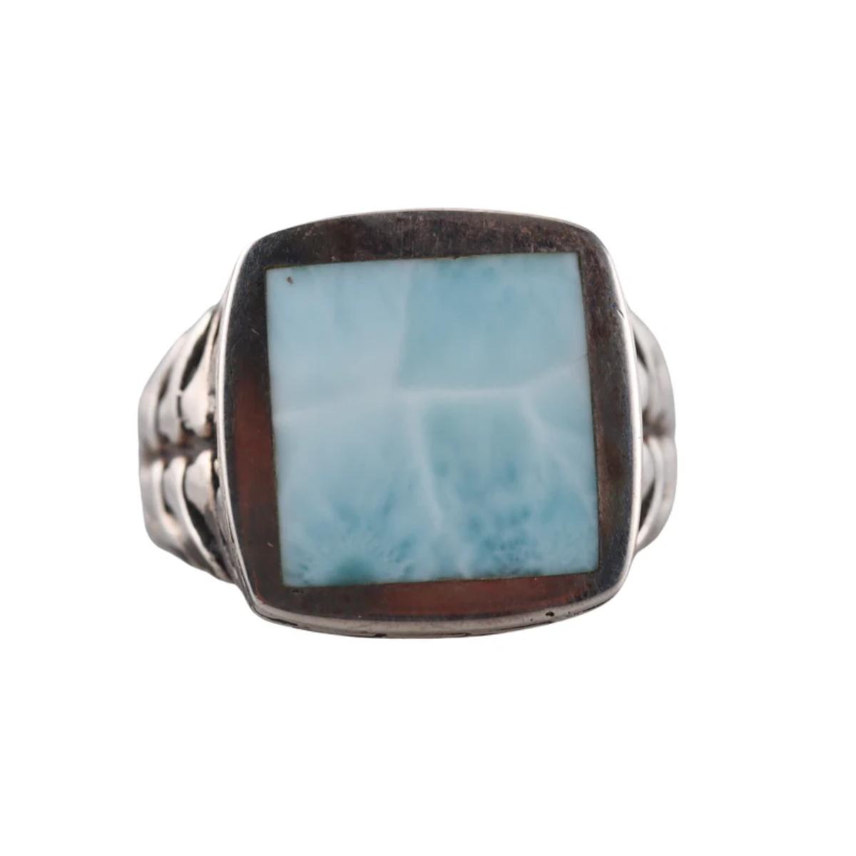 Marahlago Sterling Silver Larimar Ring Retail $372