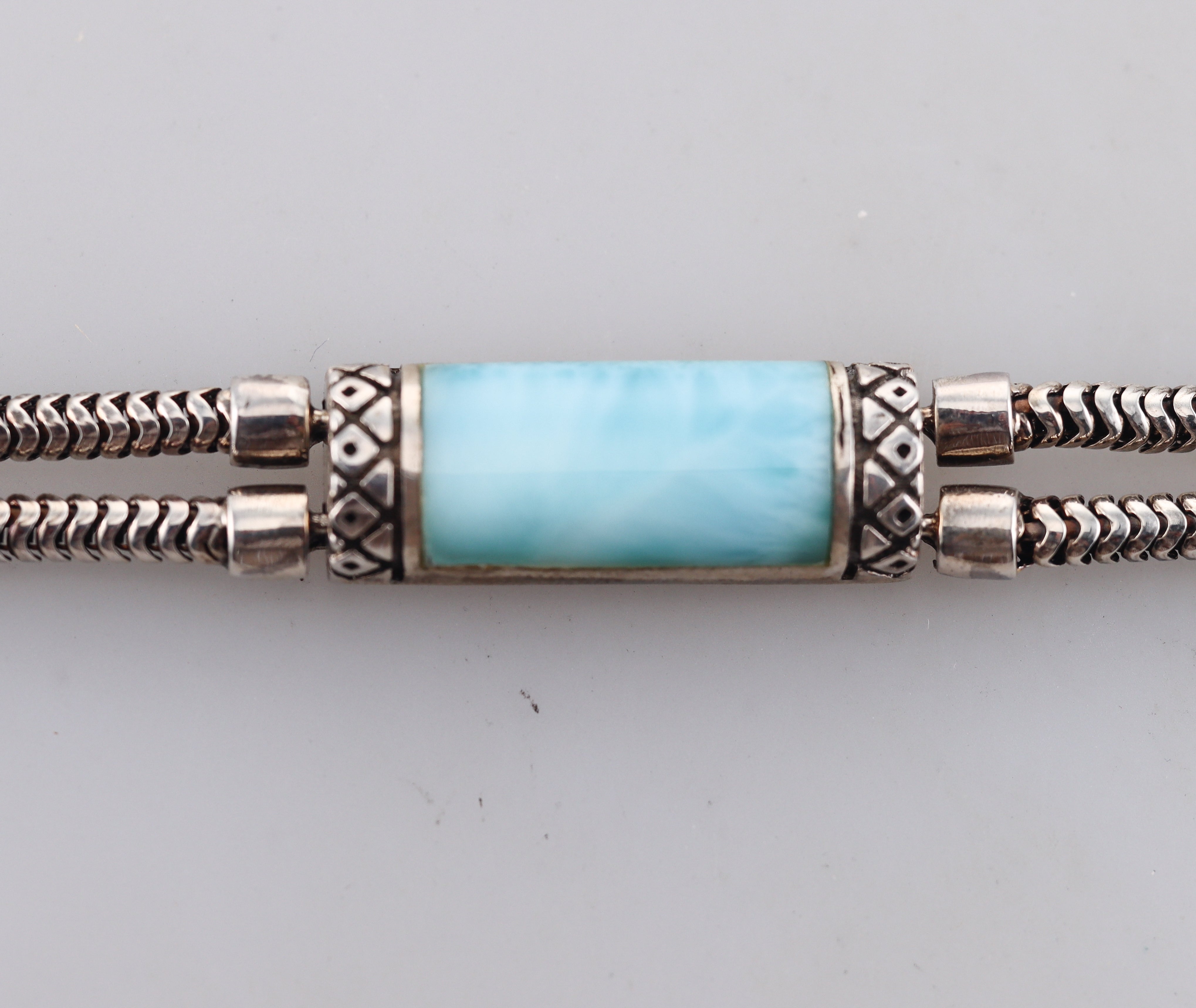 Marahlago Sterling Silver Larimar Bracelet Retail $604 #022