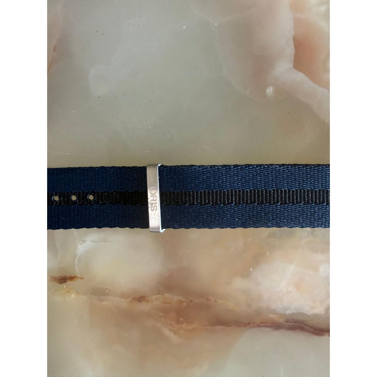 Authentic Oris Blue Textile Watch Strap Band 22mm w Deployant Buckle 07 5 21 28