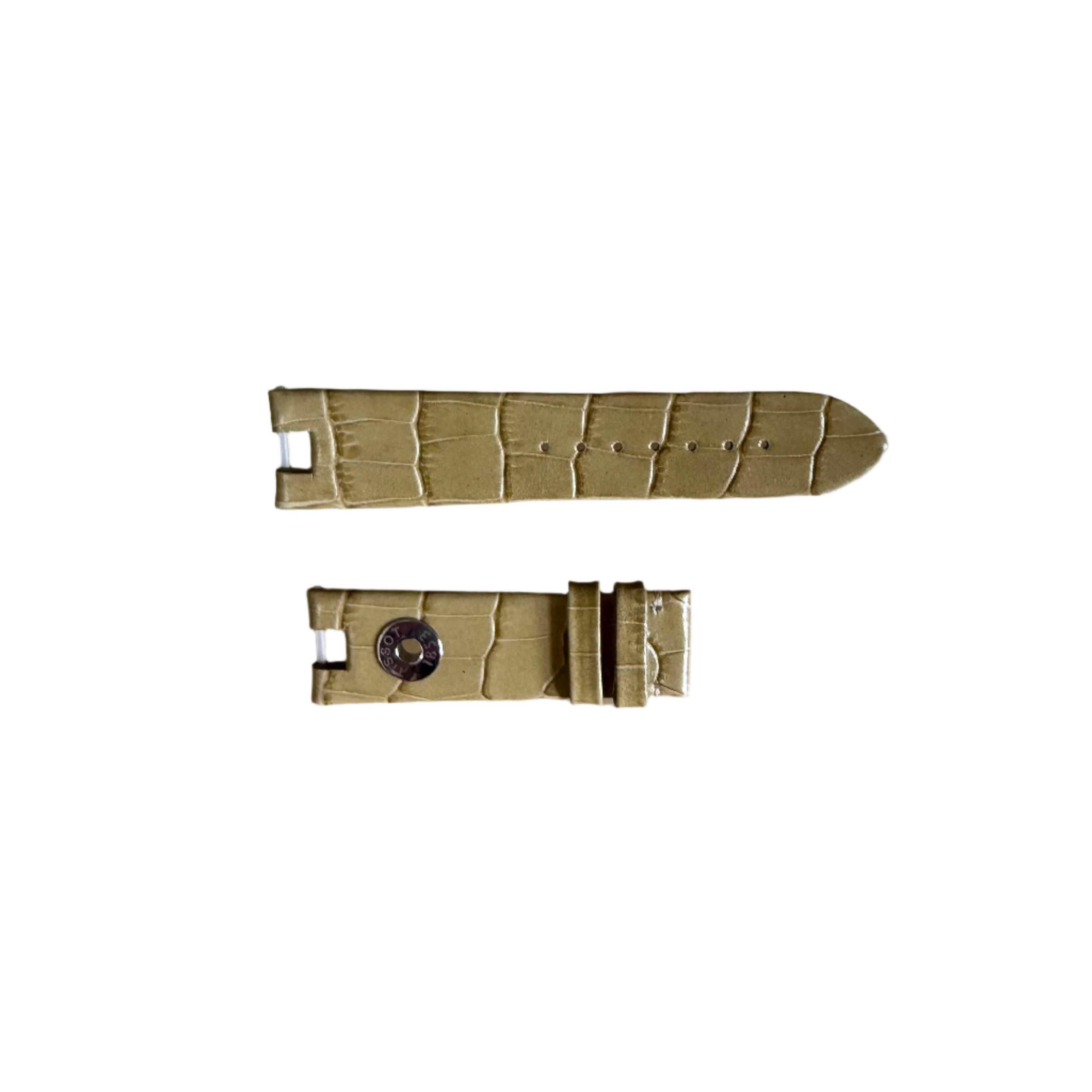 Authentic Tissot Odaci-T Cream Alligator Leather Watch Strap Band 19mm