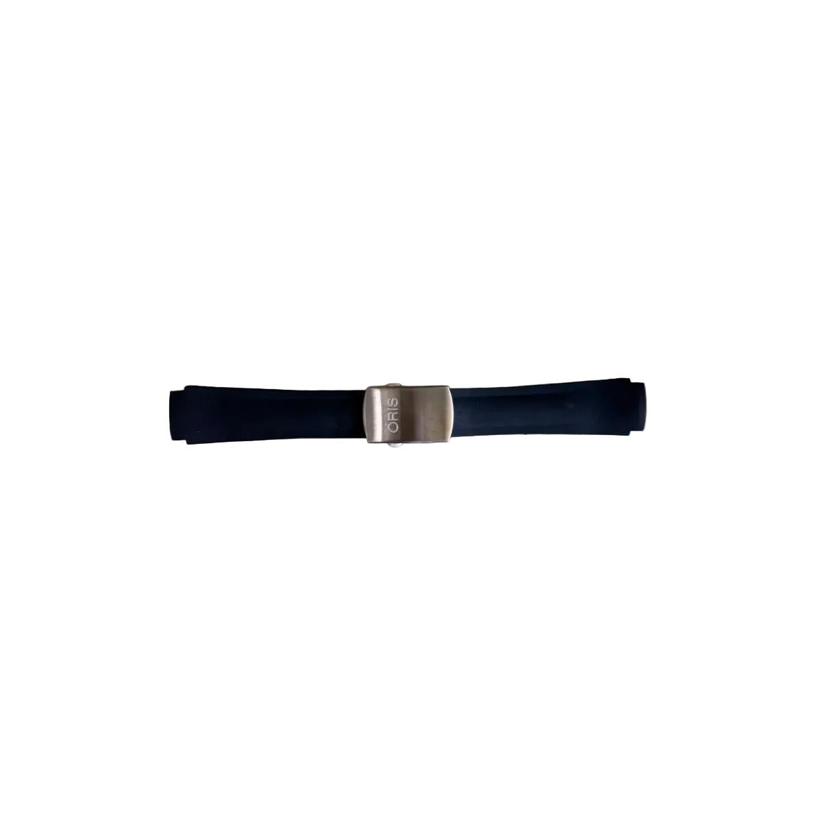 Authentic Oris Black Rubber Watch Strap Band 20mm w Deployant Buckle 4 20 17