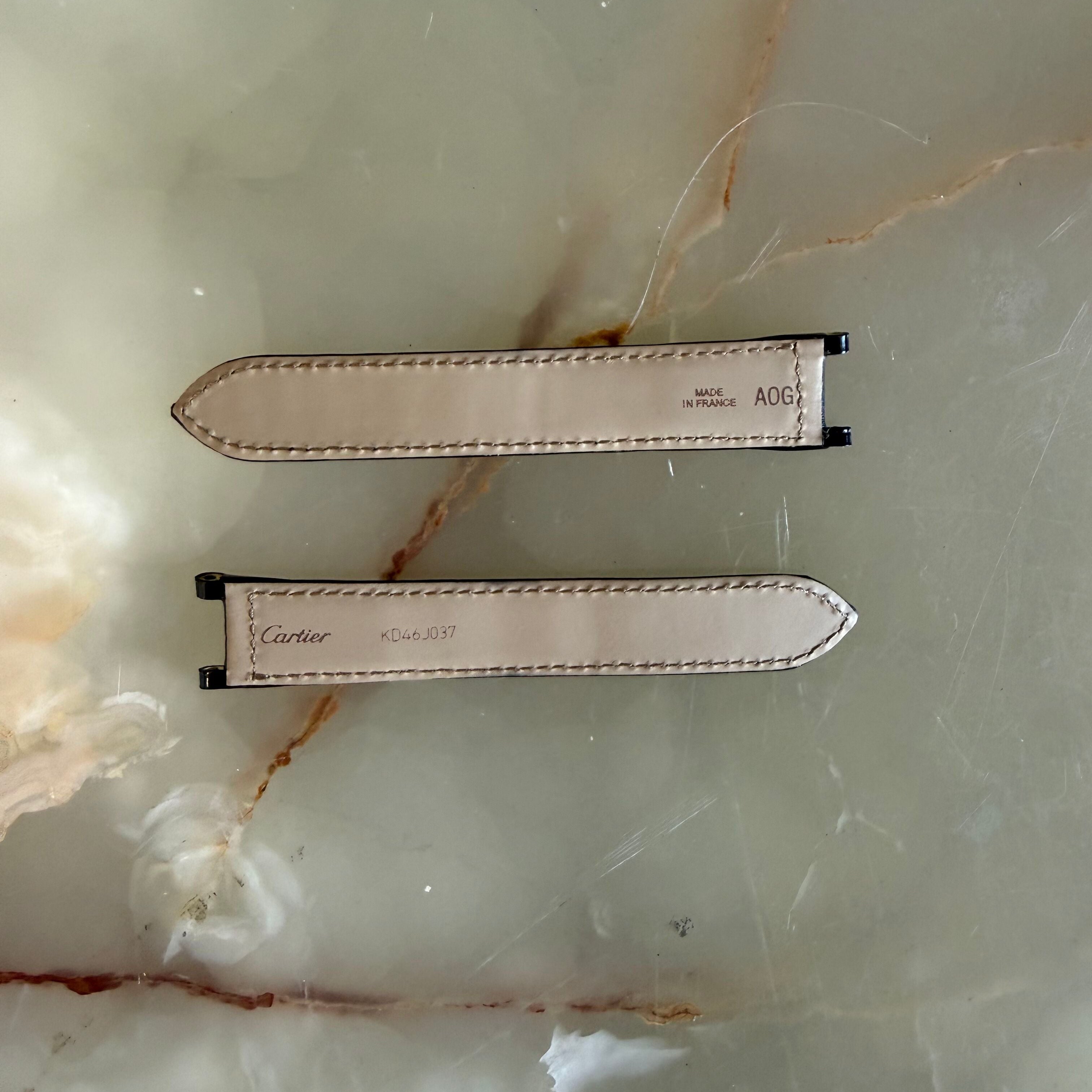 Authentic Cartier Pasha Black Alligator Watch Strap Band 19mm KD46J037