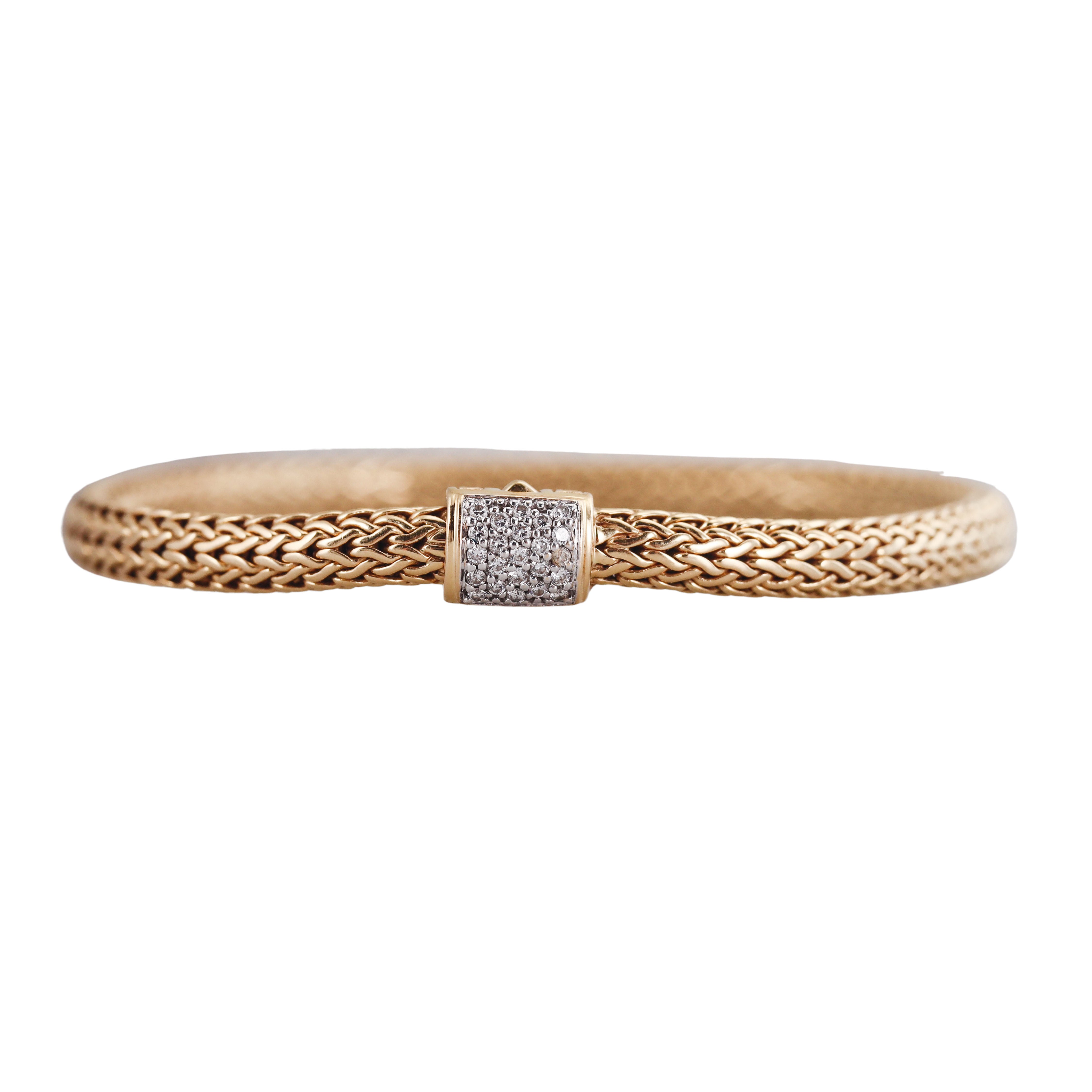 John Hardy 18k Diamond Classic Chain Bracelet