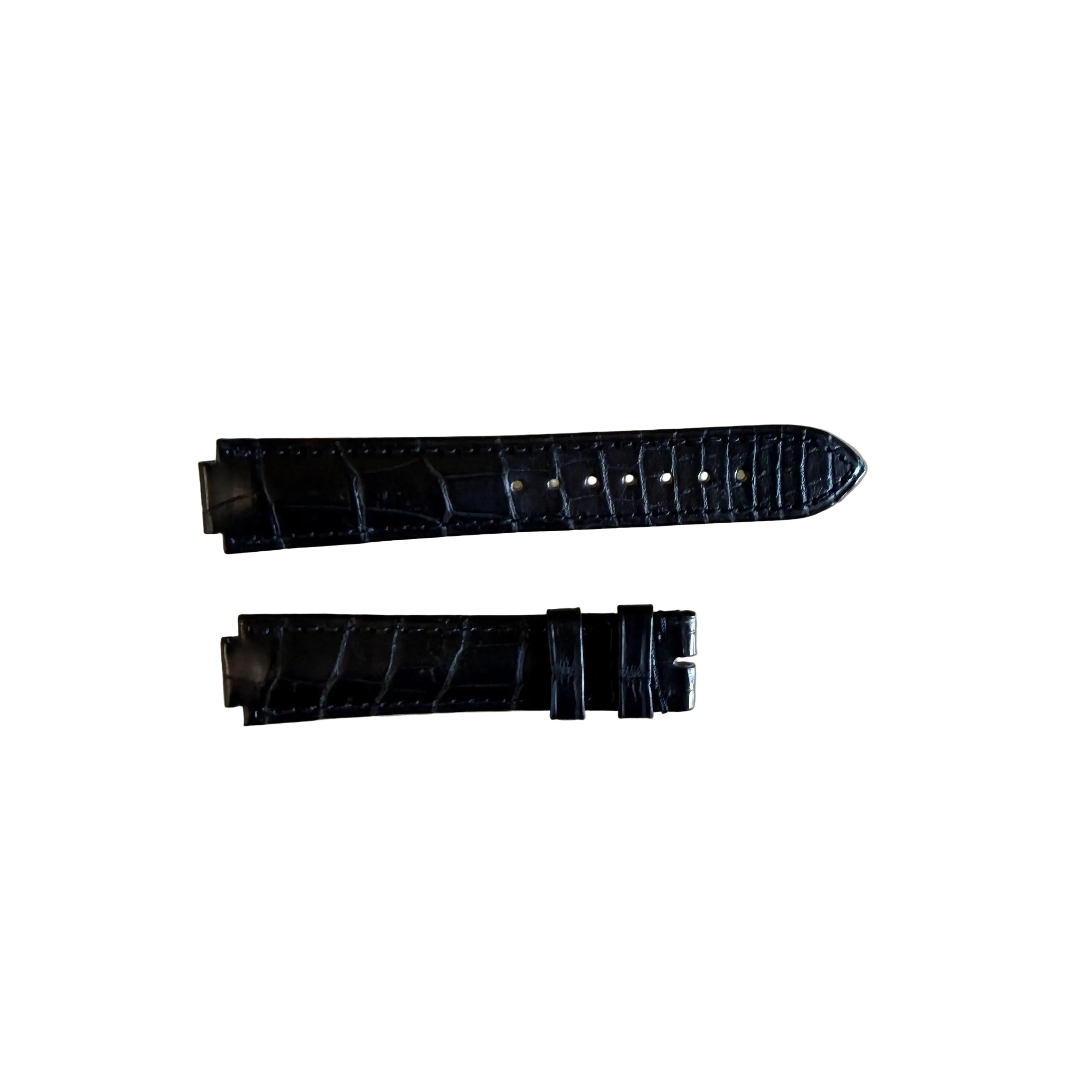 Authentic Cartier Ballon Bleu Black Alligator Watch Strap Band 18mm KD2HAK29