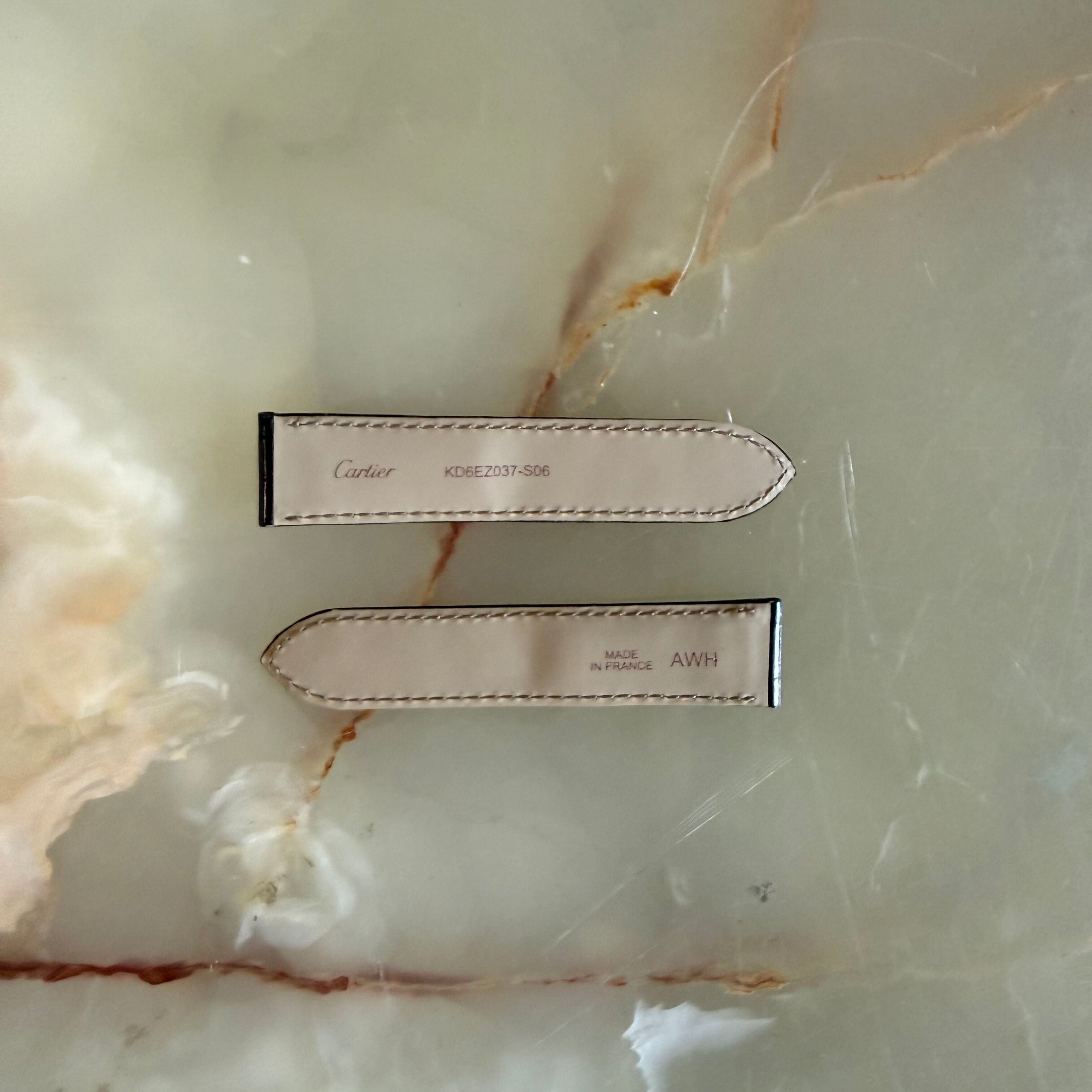 Authentic Cartier Black Alligator Watch Strap Band 18.45mm KD6EZ037-S06