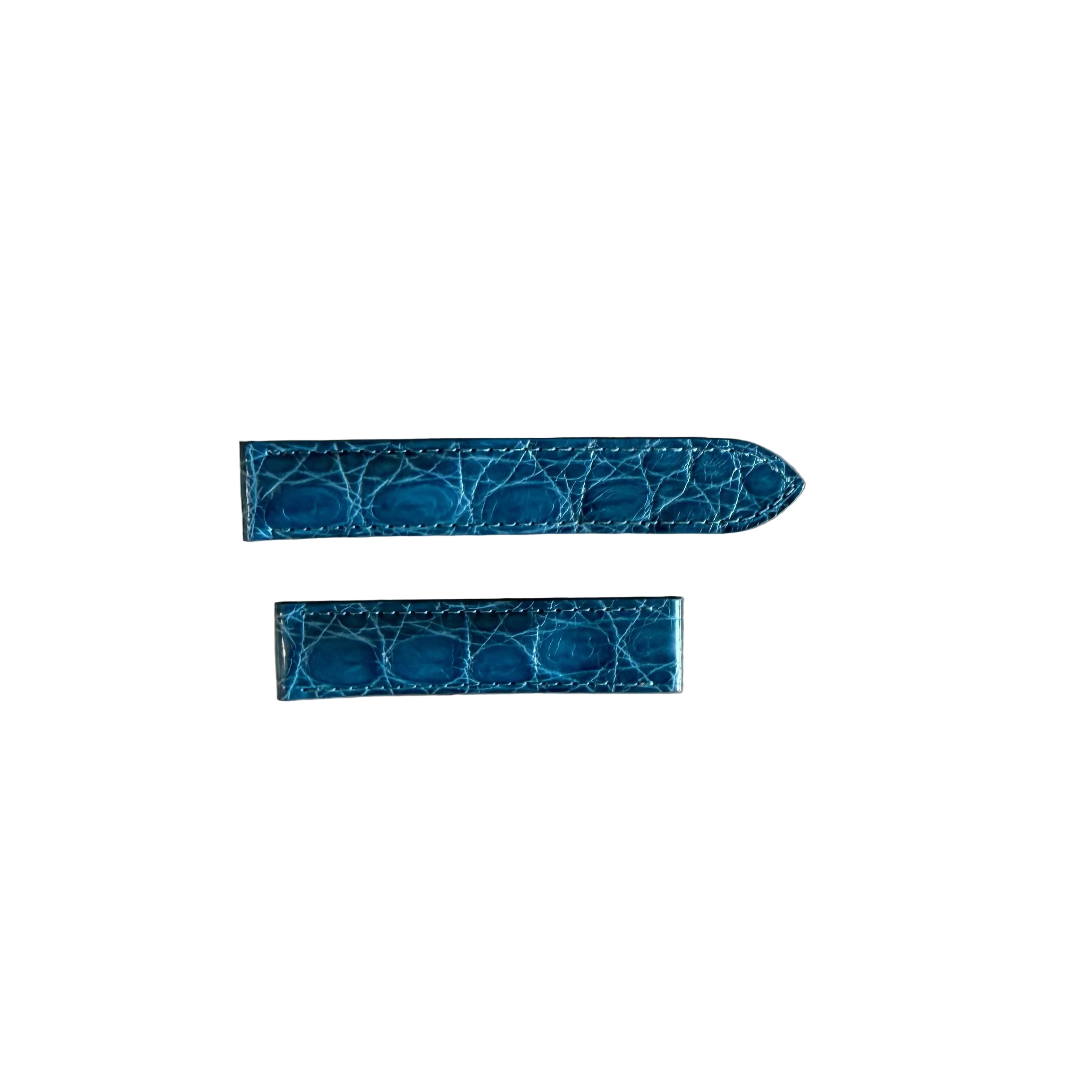 Authentic Cartier Blue Alligator Watch Strap Band 18mm KD67HE81-S22