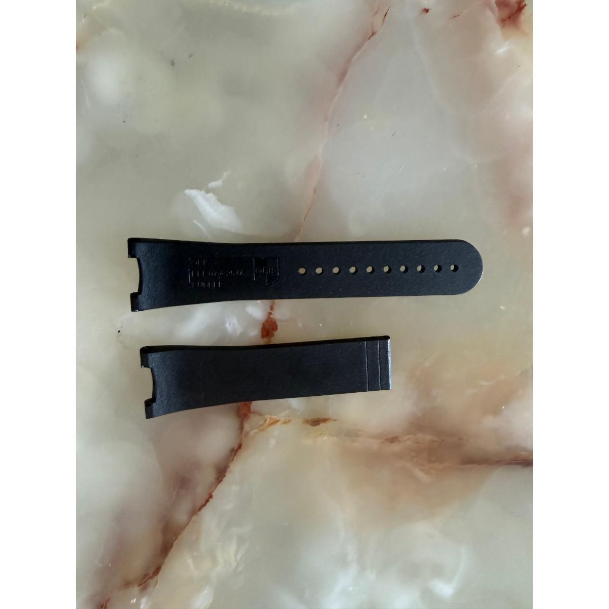 Authentic Oris Black Rubber Watch Strap Band 24mm 07 4 25 06