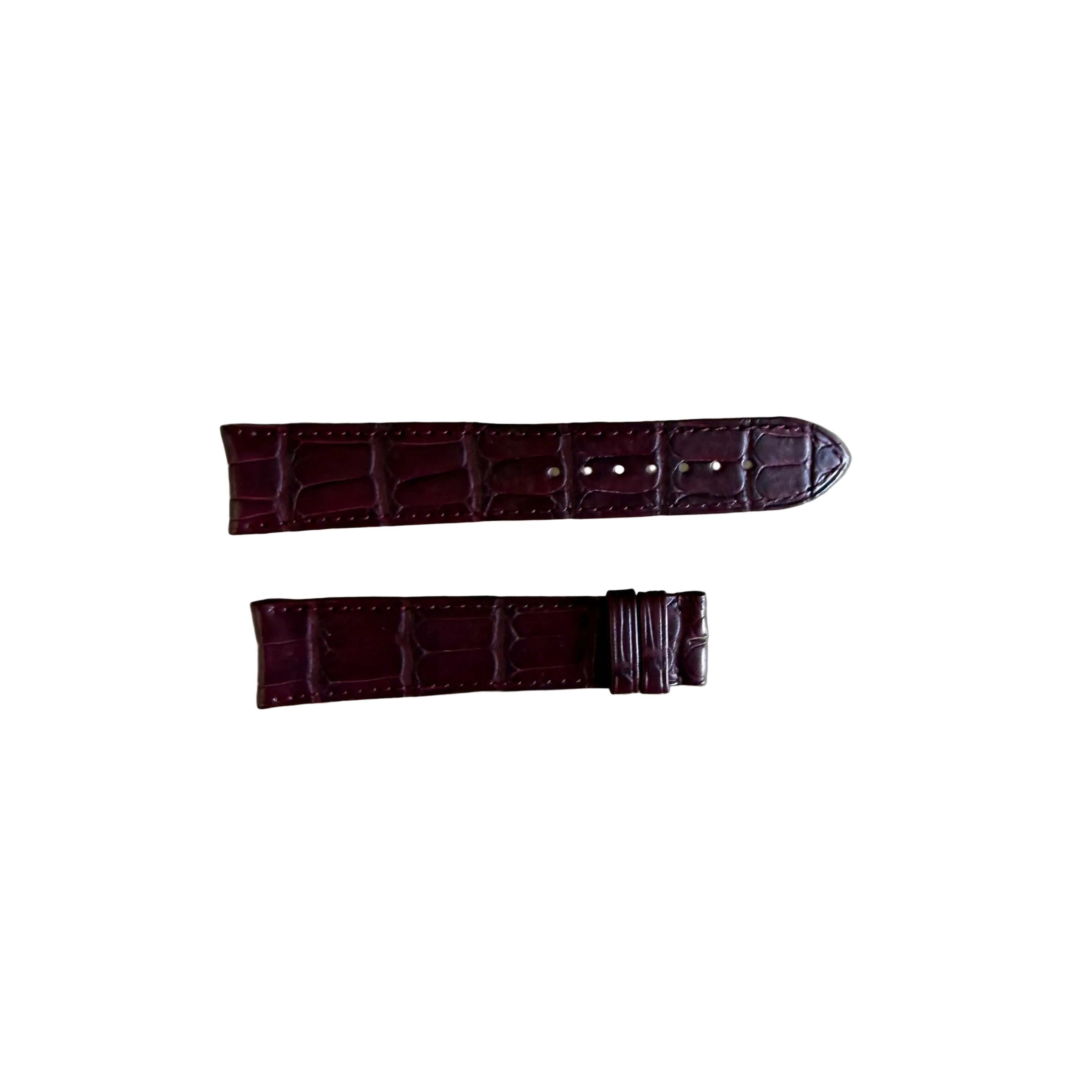 Authentic Cartier Burgundy Alligator Watch Strap Band 20mm KD1QBS49