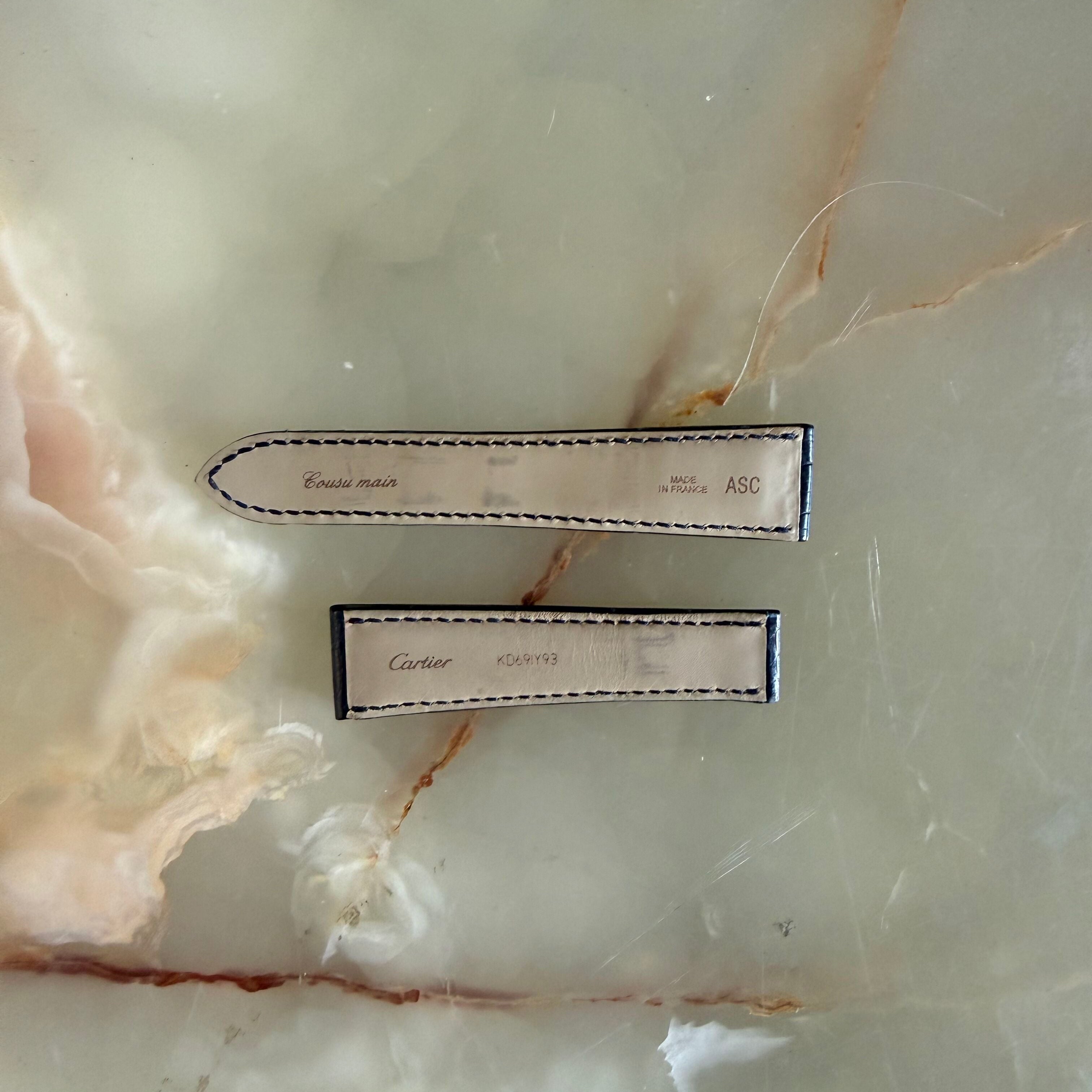 Authentic Cartier Blue Alligator Watch Strap Band 22mm KD69IY93