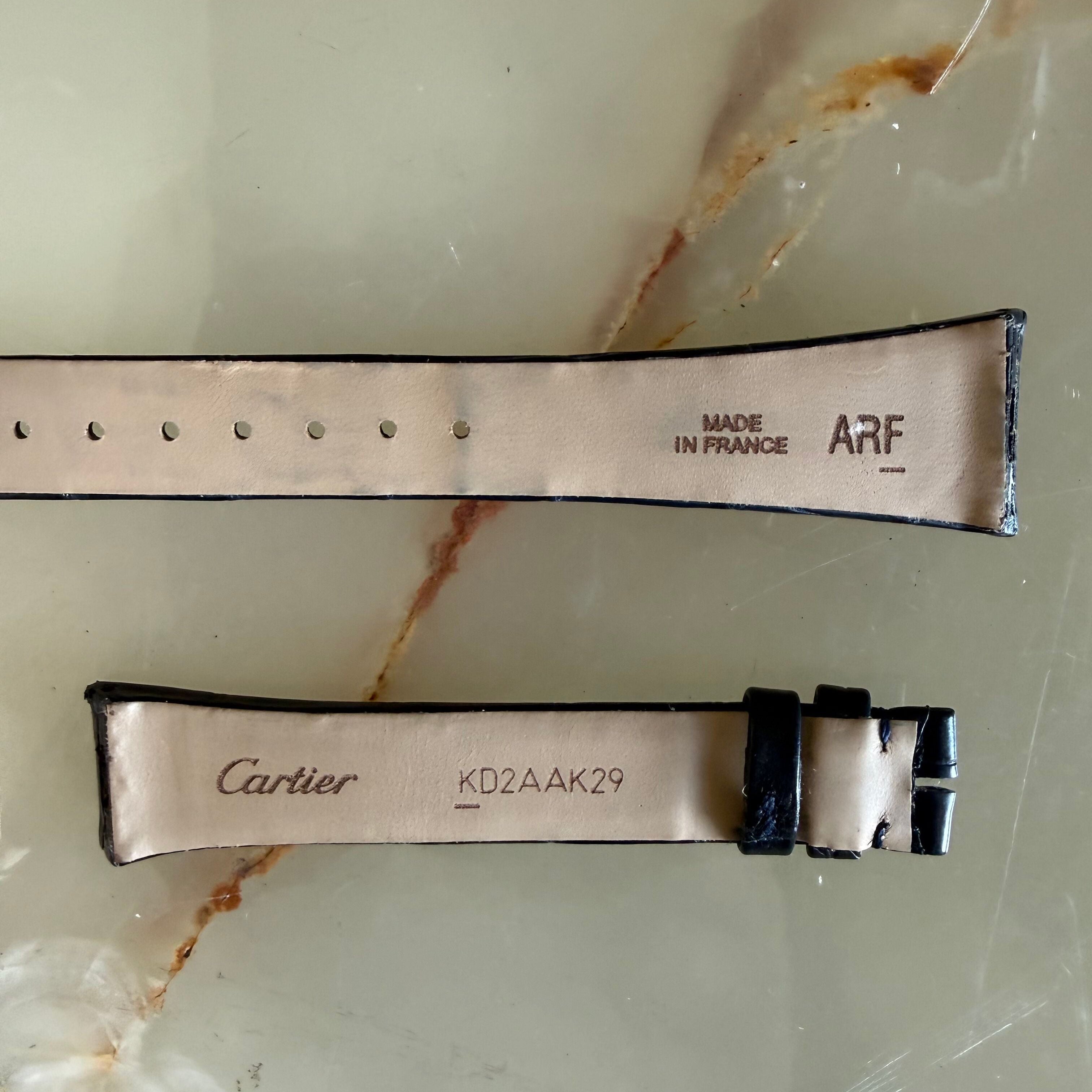 Authentic Cartier Blue Alligator Quick Release Watch Strap Band 15mm KD2AAK29