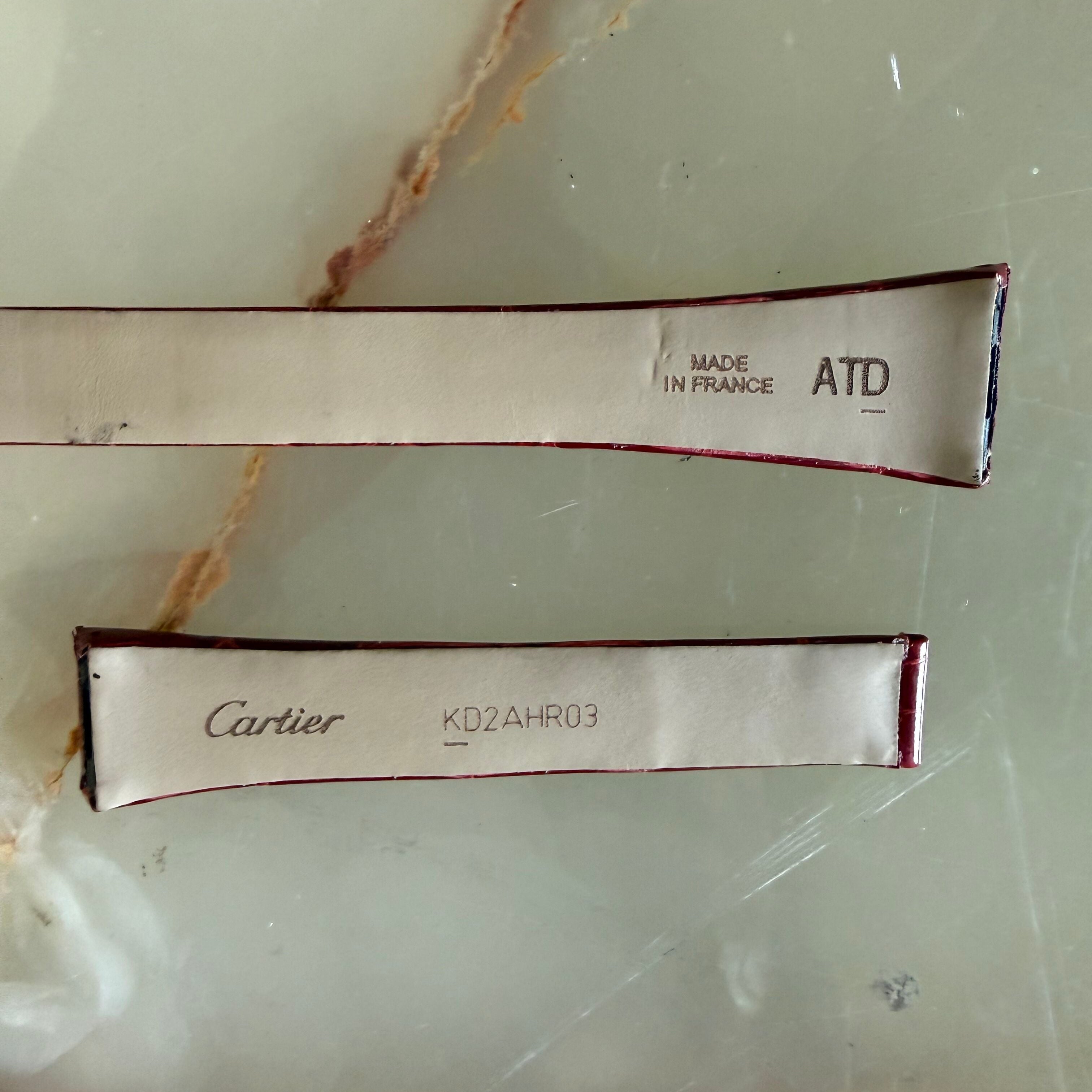 Authentic Cartier Red Alligator Quick Release Watch Strap Band 15mm KD2AHR03