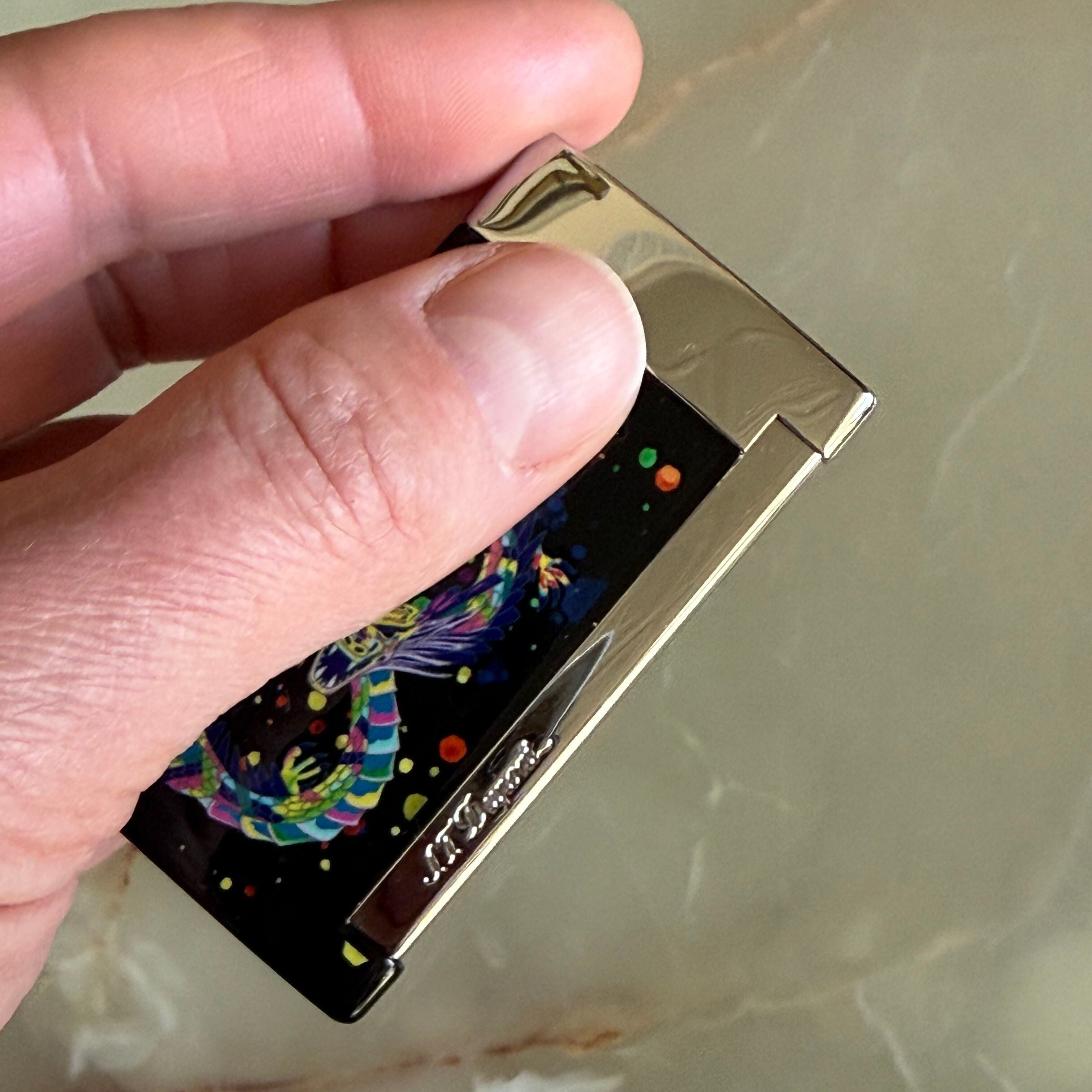 S.T. Dupont Slim 7 Dragon Black Chrome Lacquered Lighter 027777
