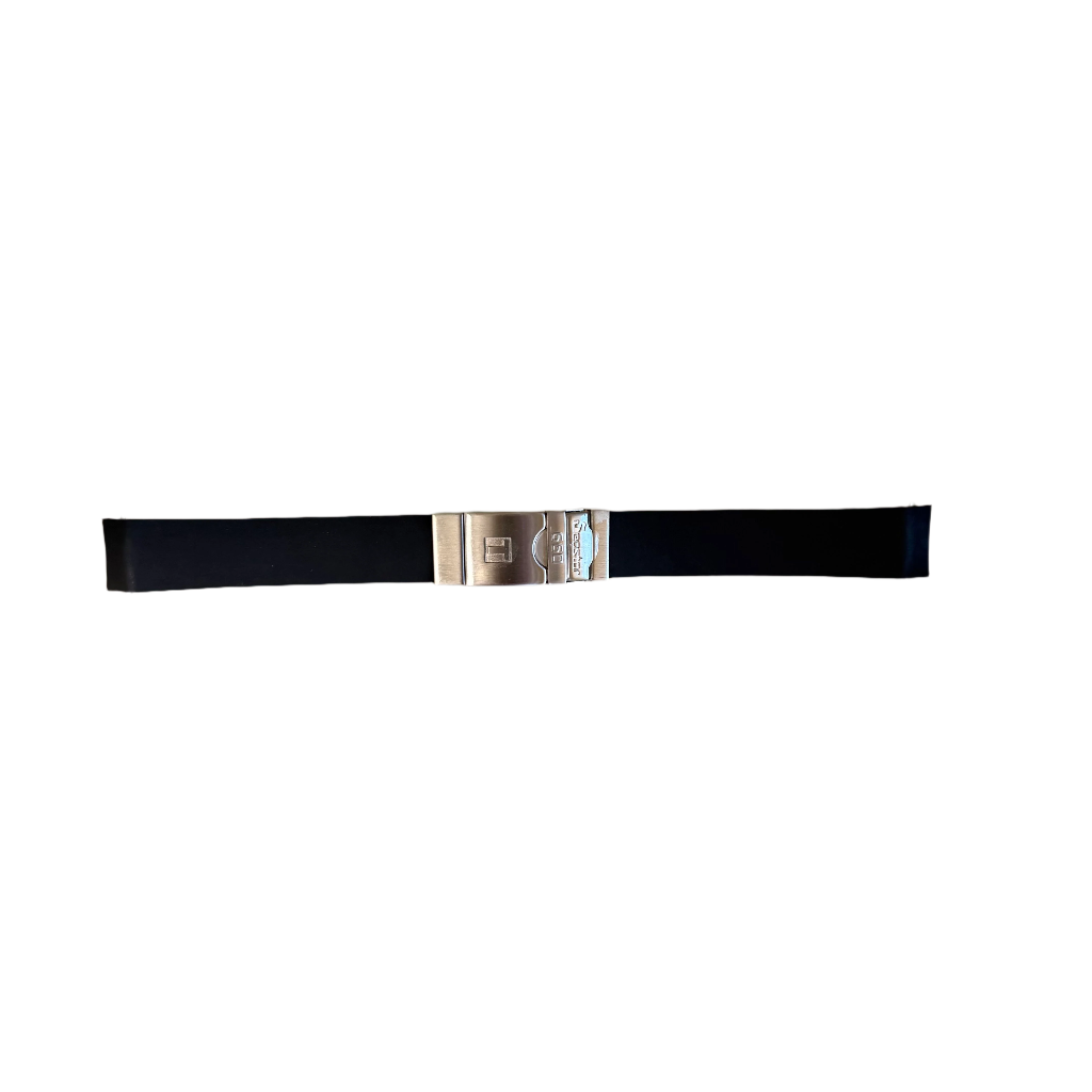 Authentic Tissot Black Rubber Watch Strap Band 19mm w Deployant Buckle E00595.19.18