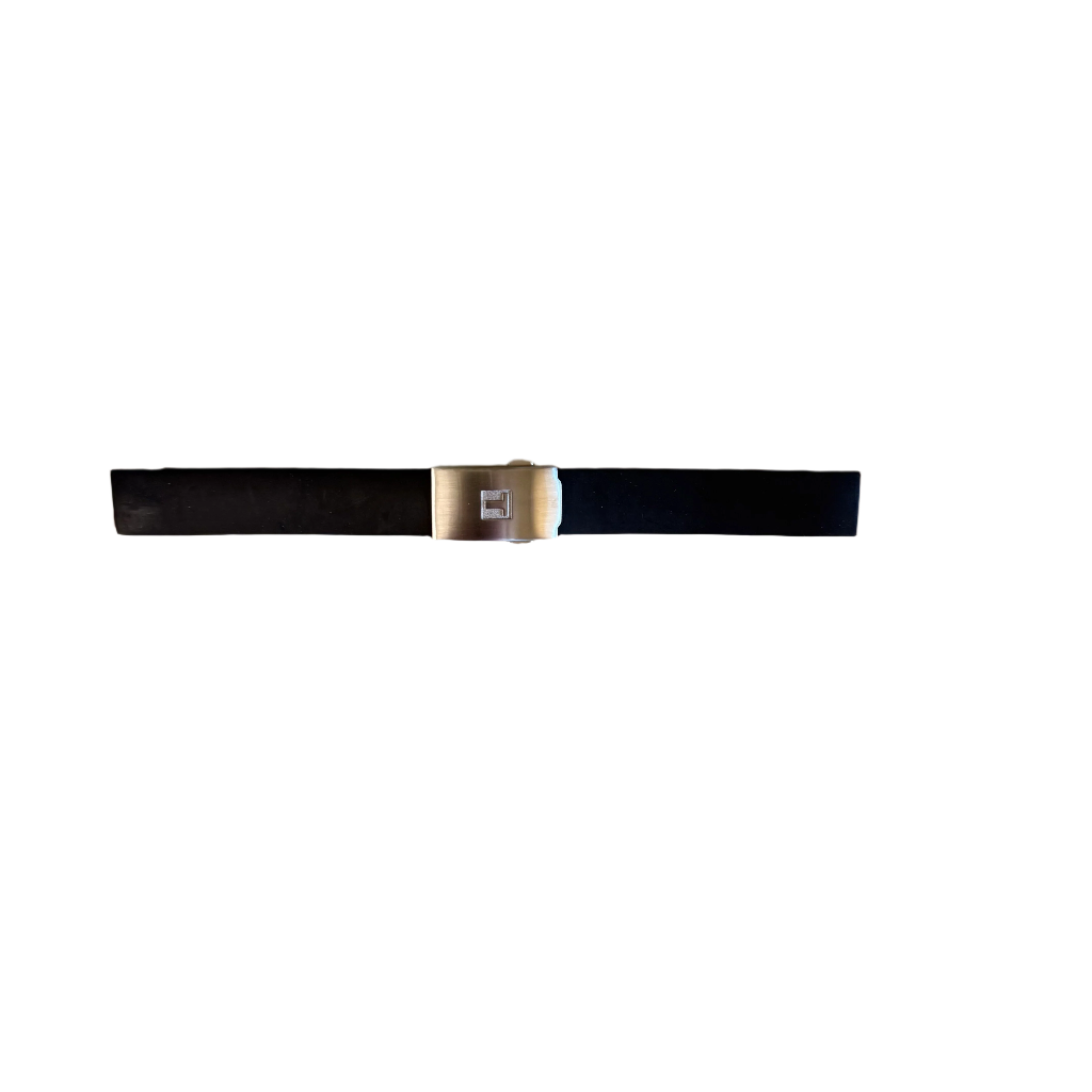 Authentic Tissot Black Rubber Watch Strap Band 16mm w Deployant Buckle E001331616