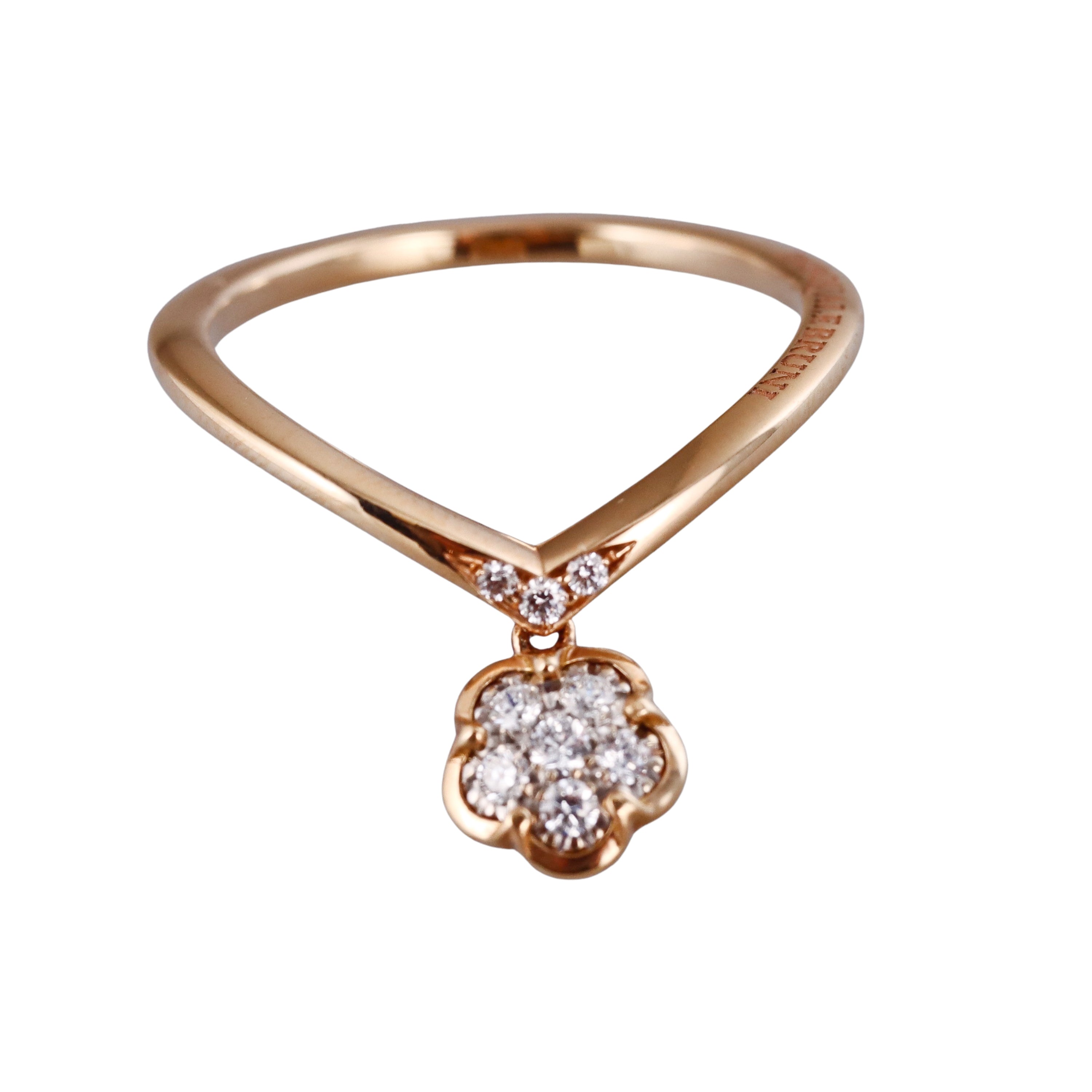 Pasquale Bruni 18k Rose Gold Diamond Ring Retail $1620