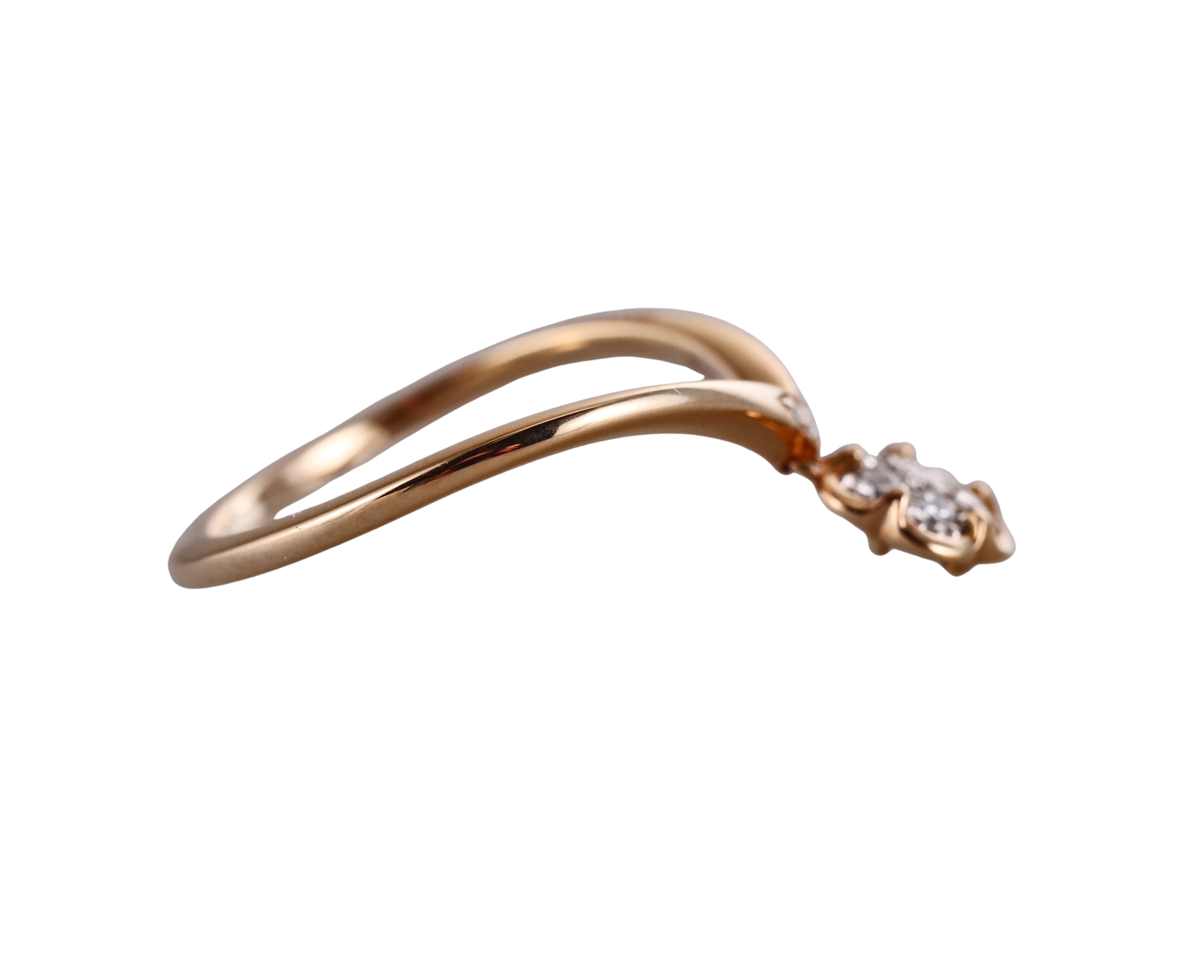 Pasquale Bruni 18k Rose Gold Diamond Ring Retail $1620