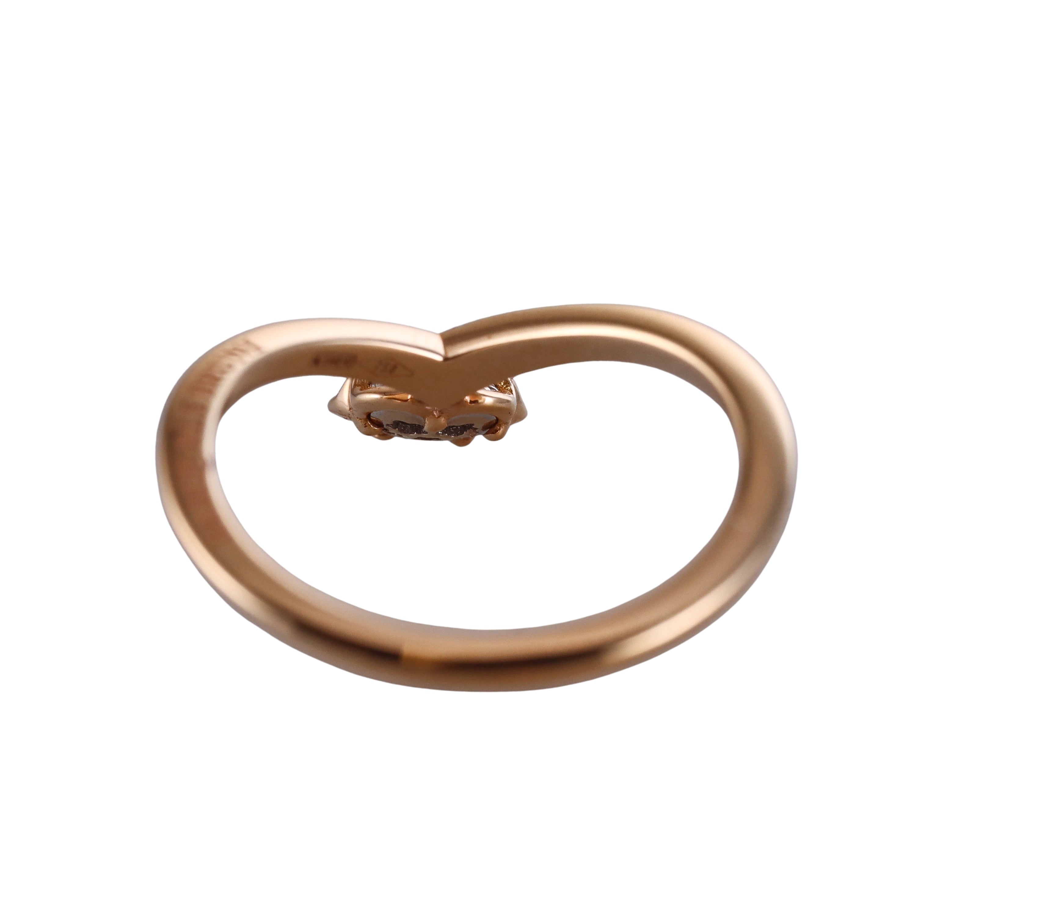 Pasquale Bruni 18k Rose Gold Diamond Ring Retail $1620