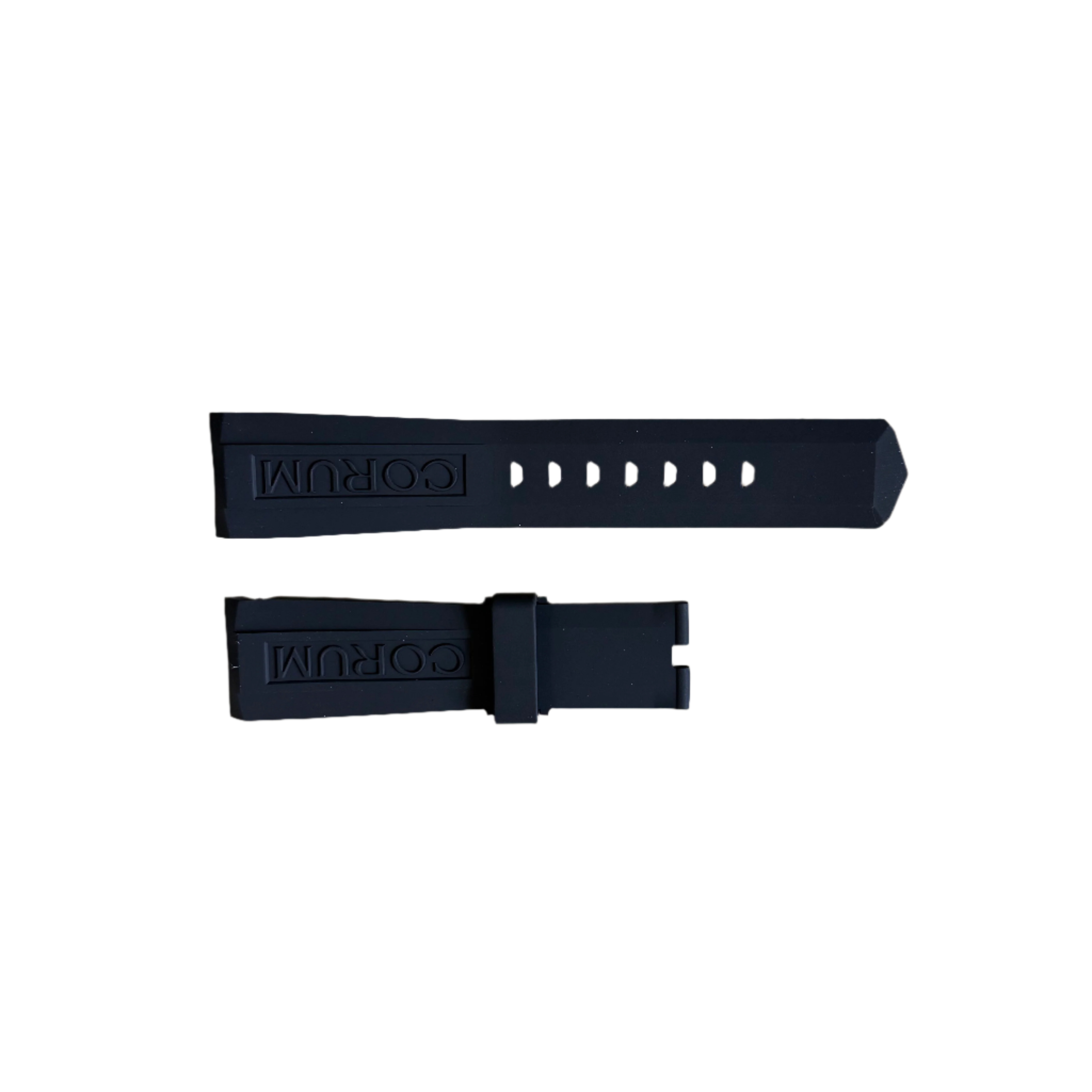 Authentic Corum Black Rubber Watch Strap Band 23mm