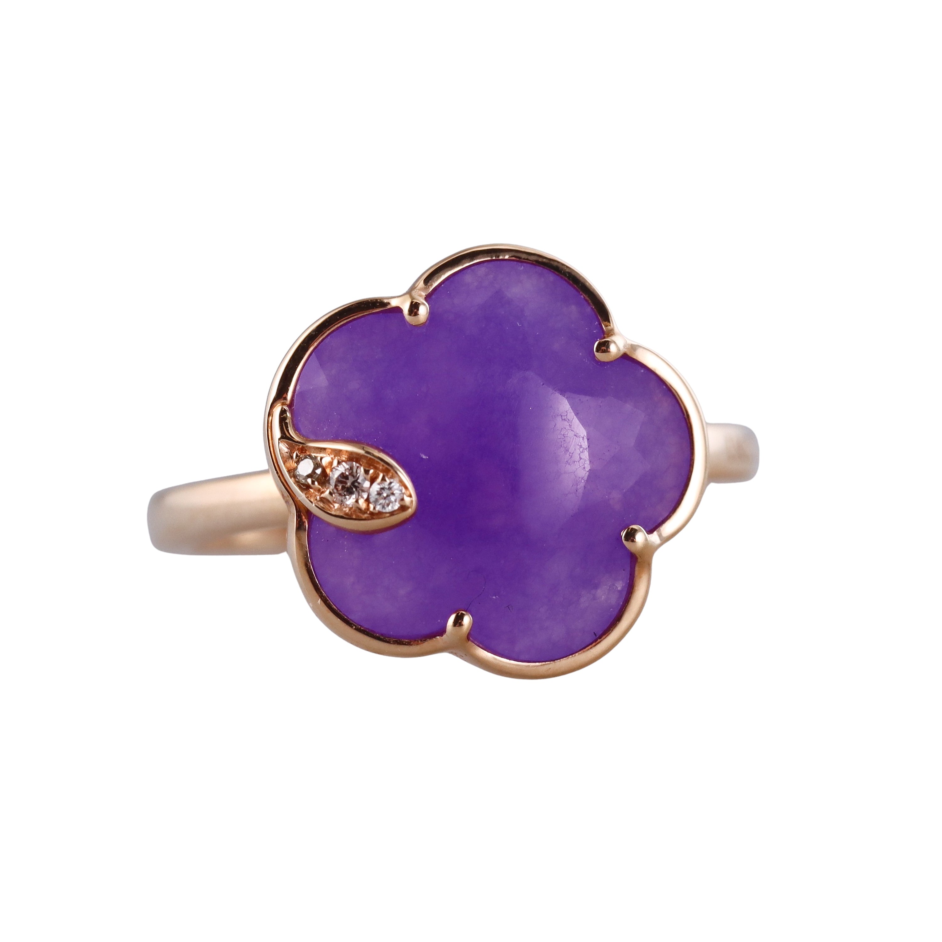 Pasquale Bruni 18k Rose Gold Diamond Violet Quartz Ring Retail $2150