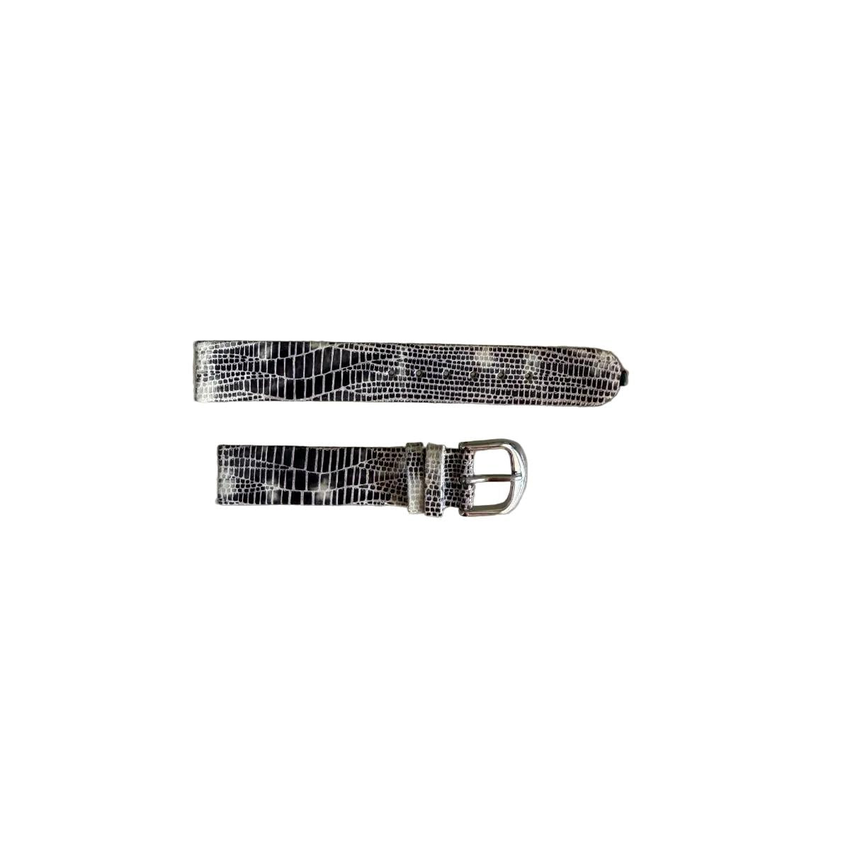 Authentic RADO Gray Leather Watch Strap Band w Buckle 15mm 0879111