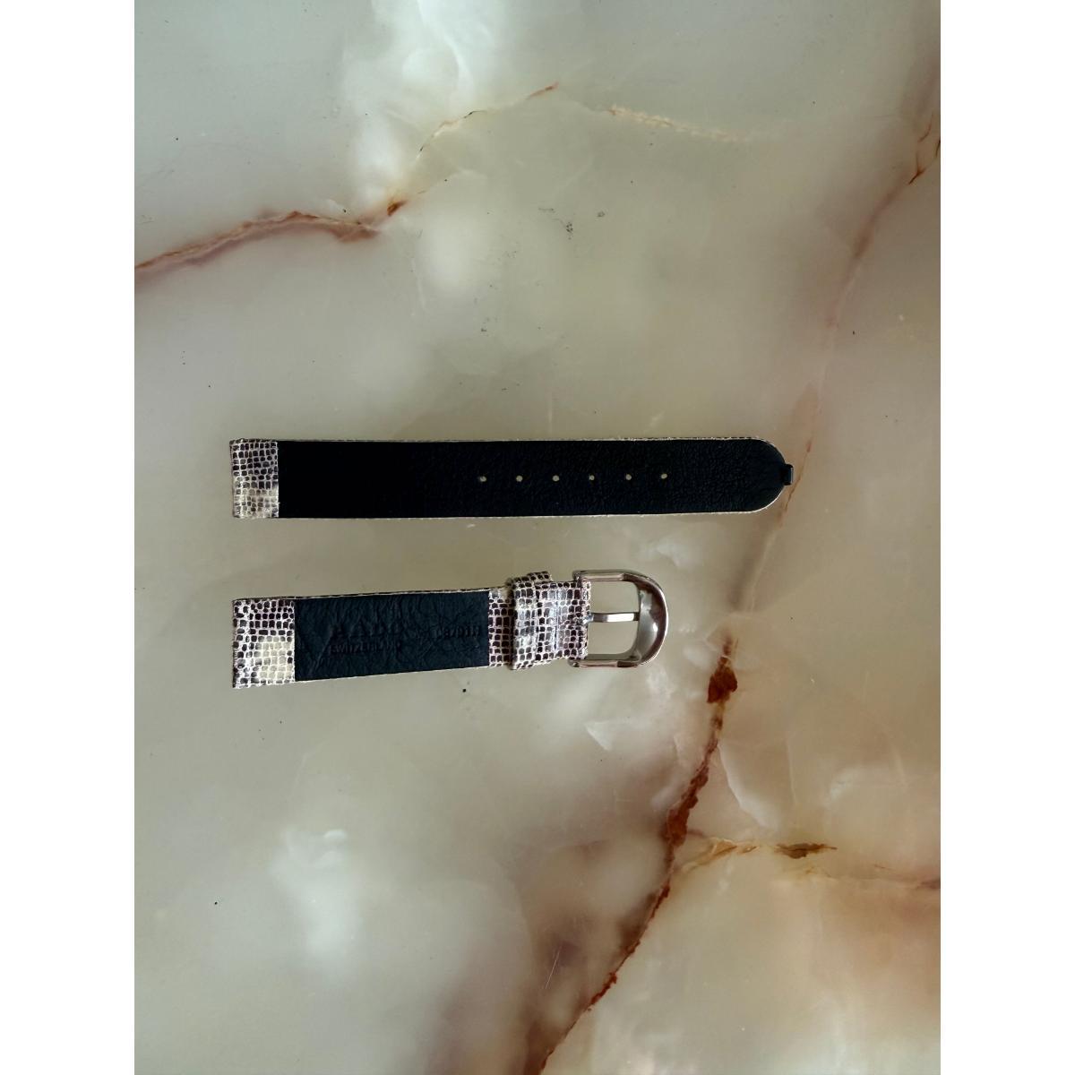Authentic RADO Gray Leather Watch Strap Band w Buckle 15mm 0879111