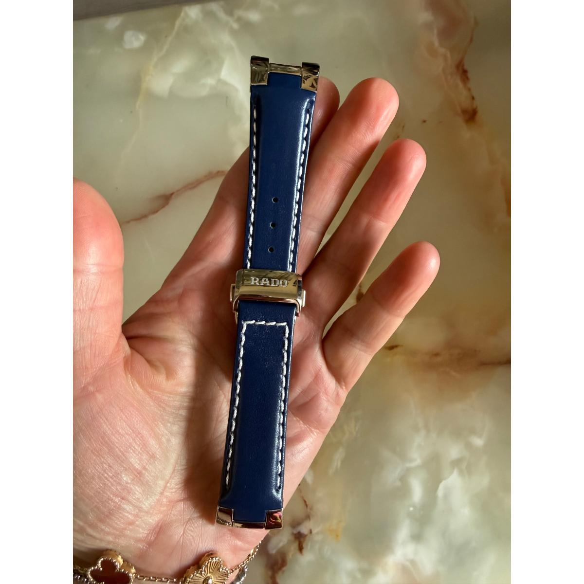 Authentic RADO Blue Leather Watch Strap Band w Clasp 22mm 08892H