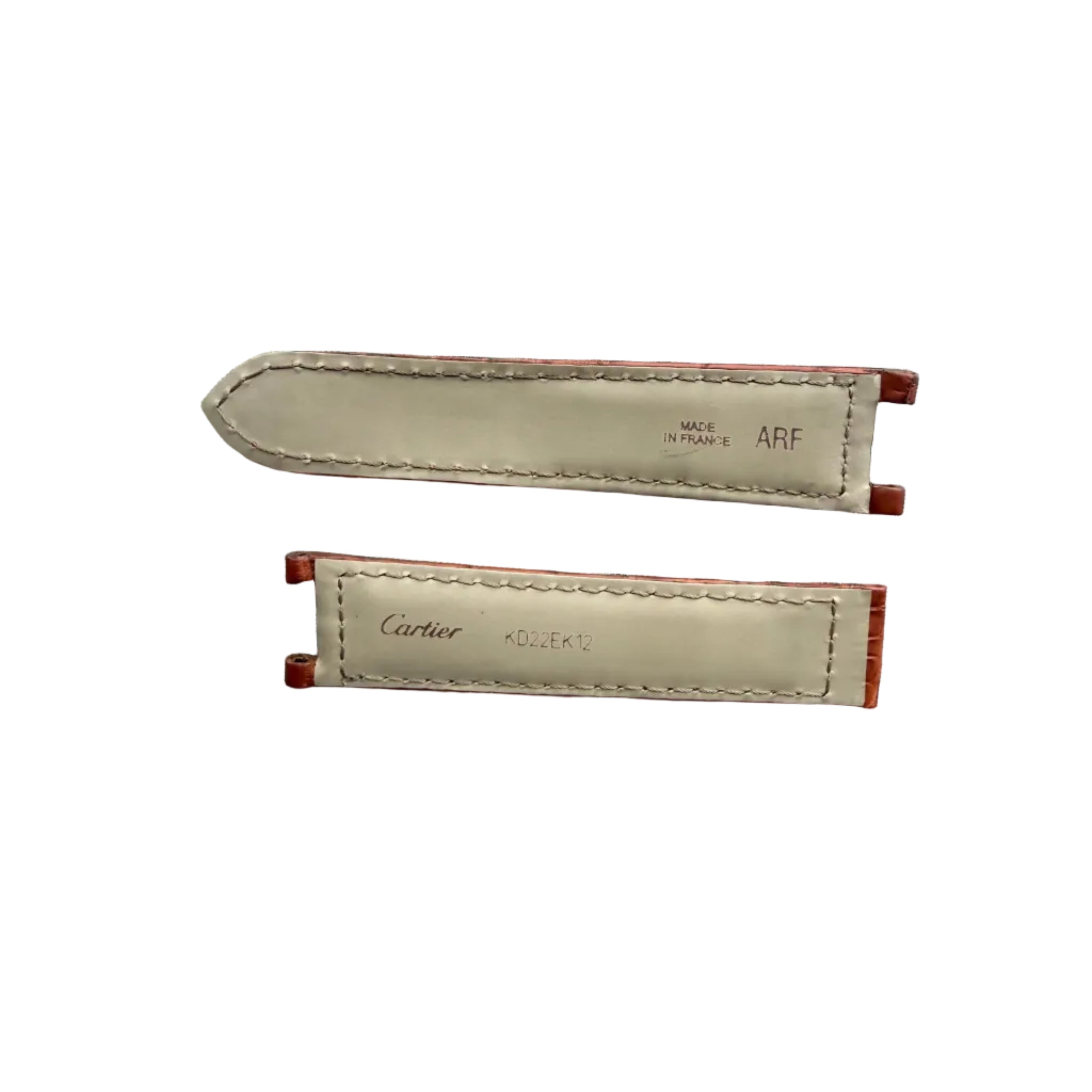 Authentic Cartier Pasha Brown Alligator Watch Strap Band 18.85mm KD22EK12