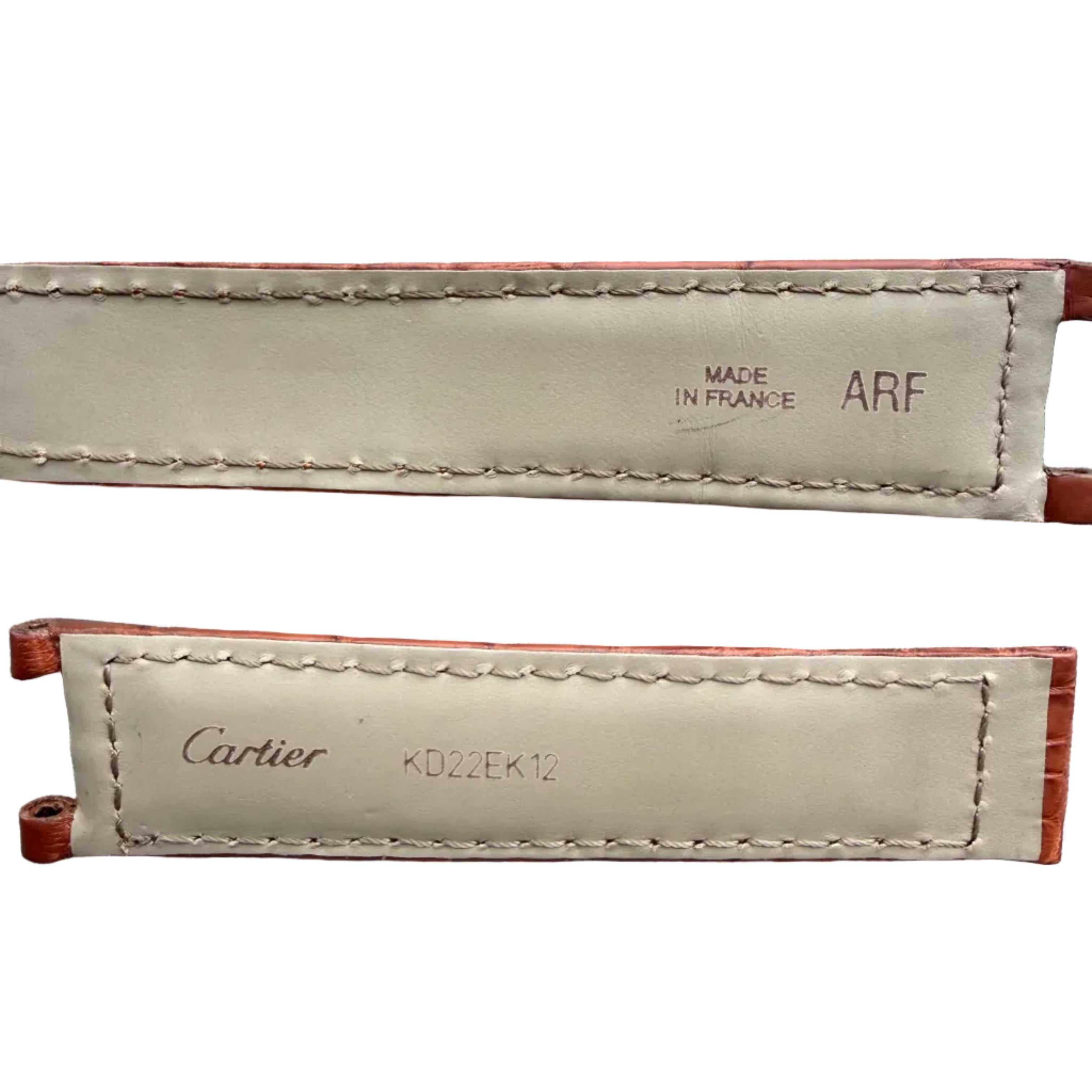 Authentic Cartier Pasha Brown Alligator Watch Strap Band 18.85mm KD22EK12