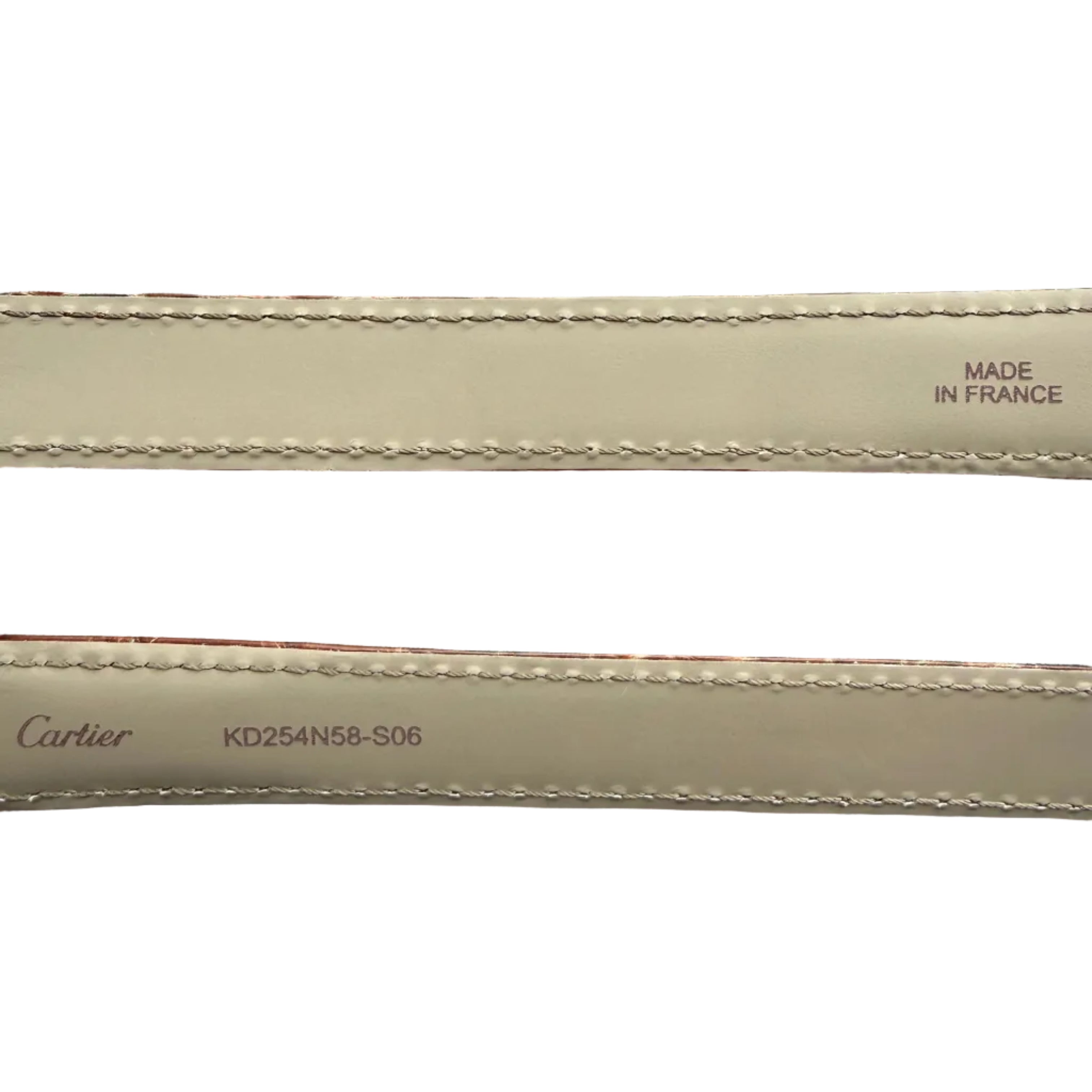 Authentic Cartier Brown Alligator Watch Strap Band 17.55mm KD254N58-S06