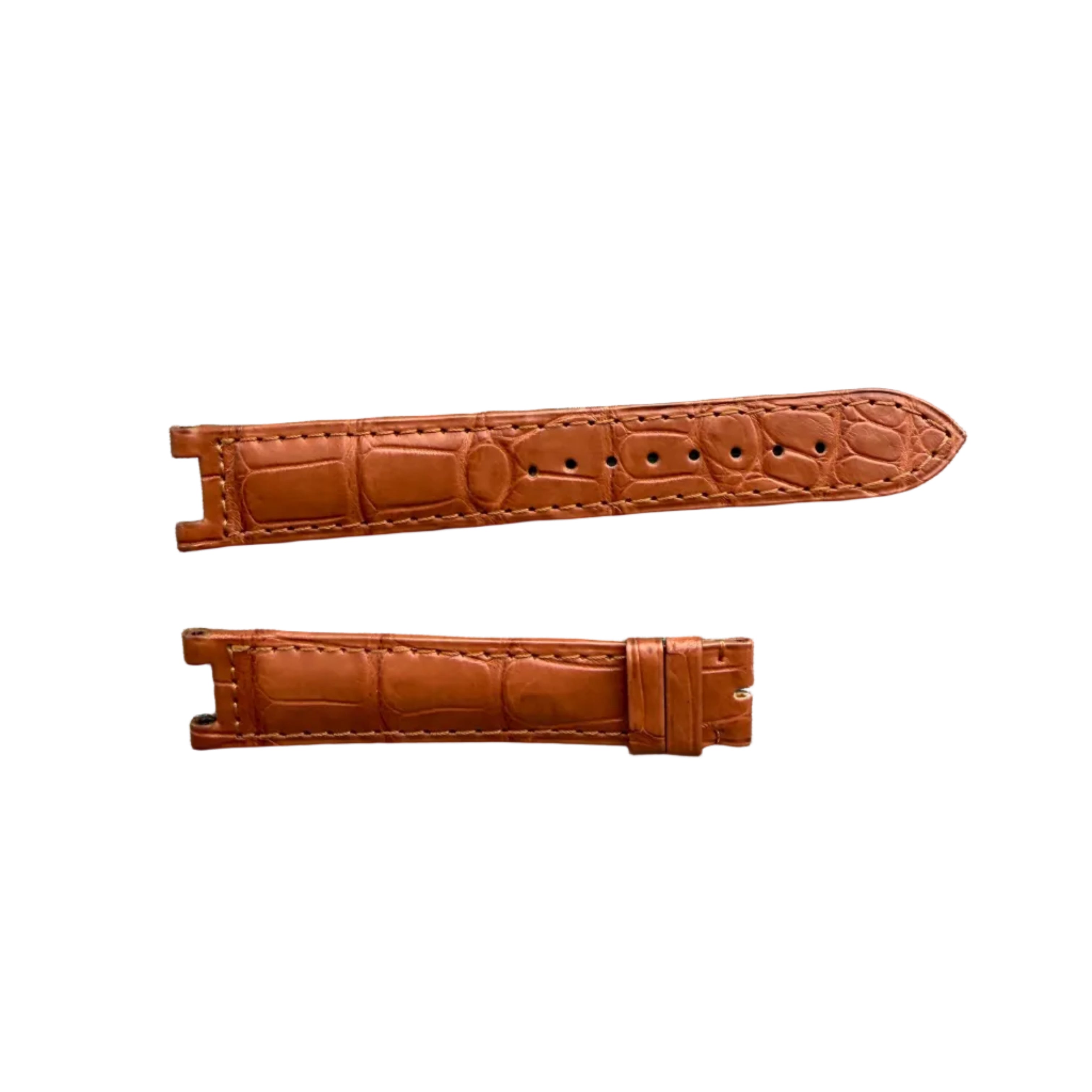 Authentic Cartier Pasha Brown Alligator Watch Strap Band 17.55mm KD30BK12