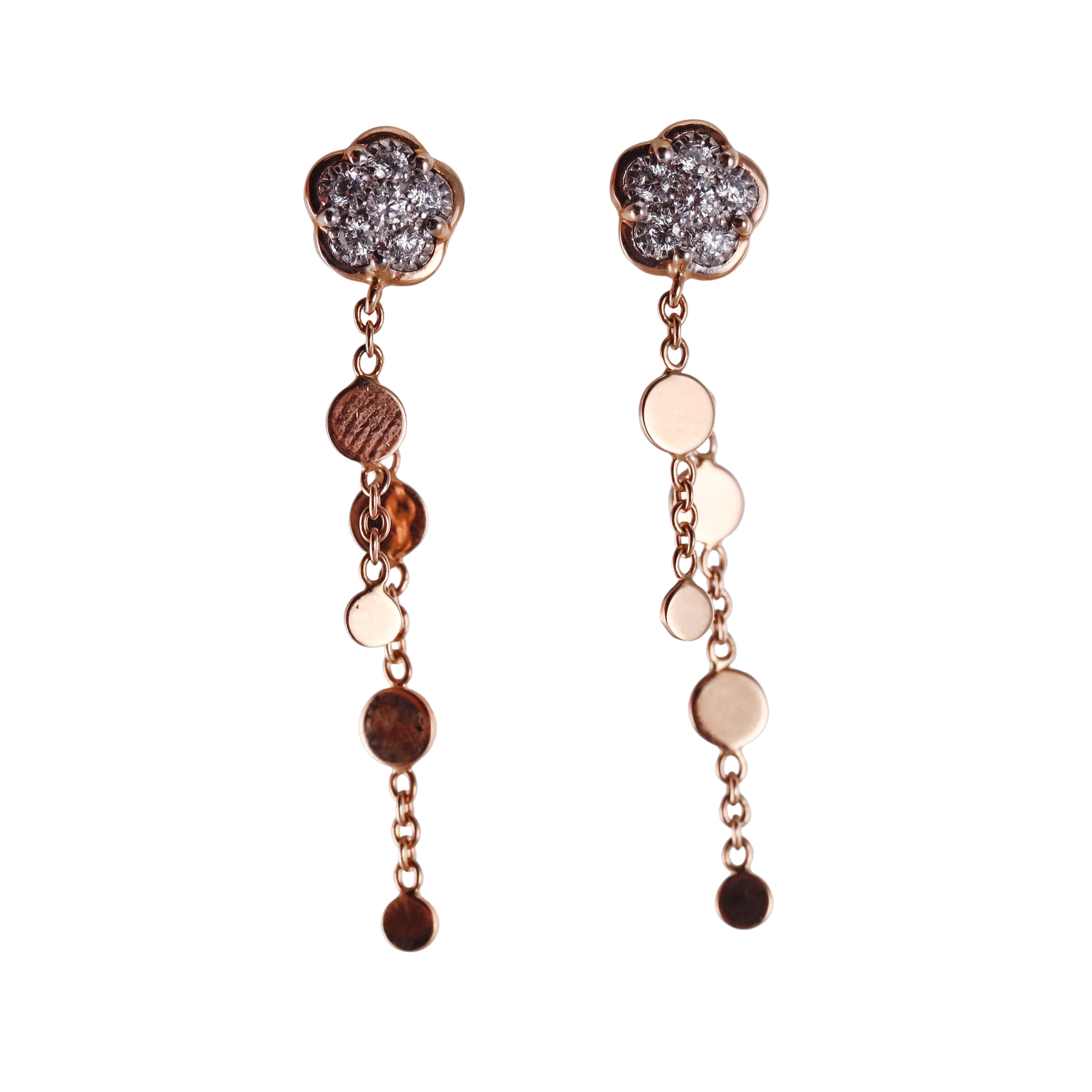 Pasquale Bruni 18k Rose Gold Diamond Earrings Retail $2270