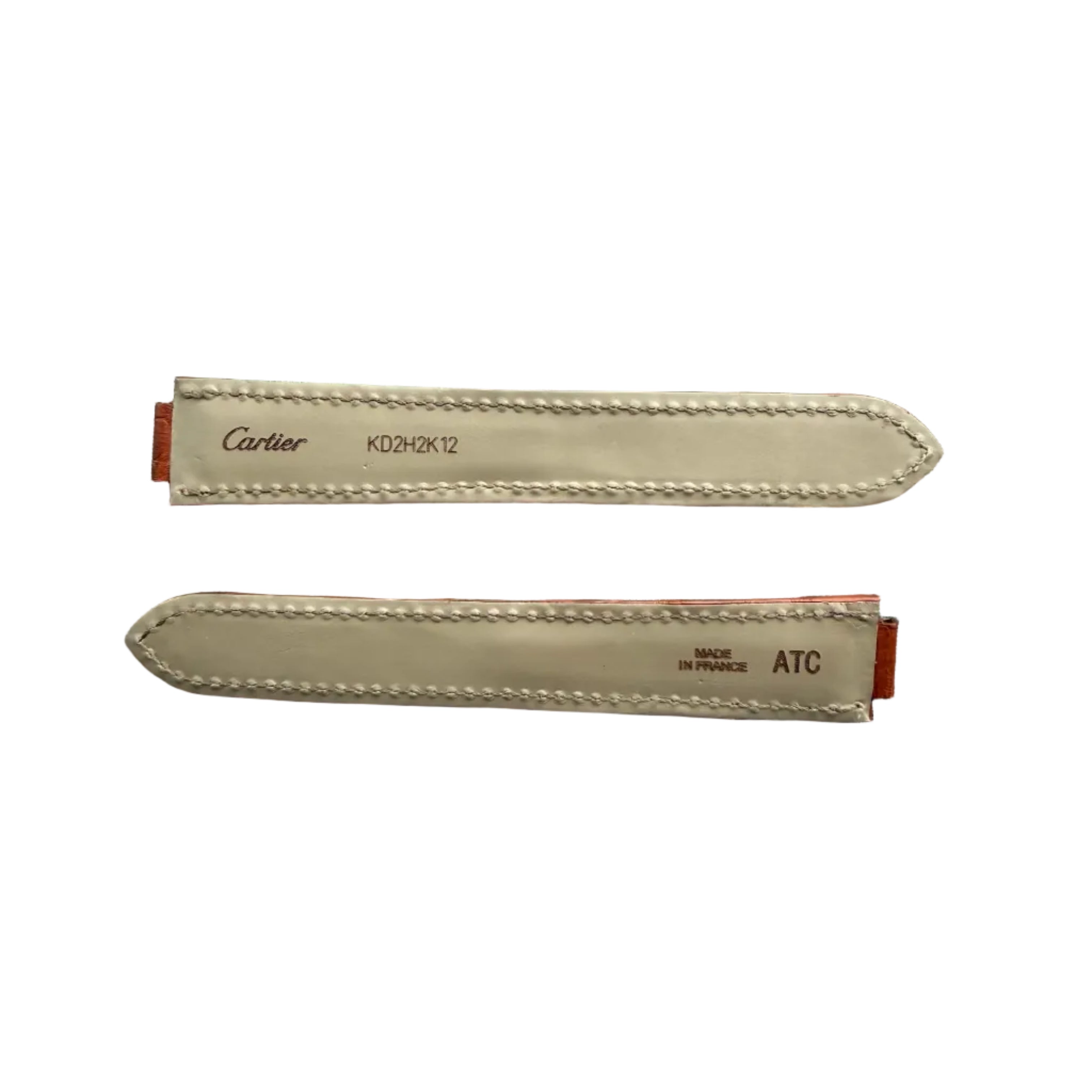 Authentic Cartier Balloon Bleu Brown Alligator Watch Strap Band 18.60mm KD2H2K12