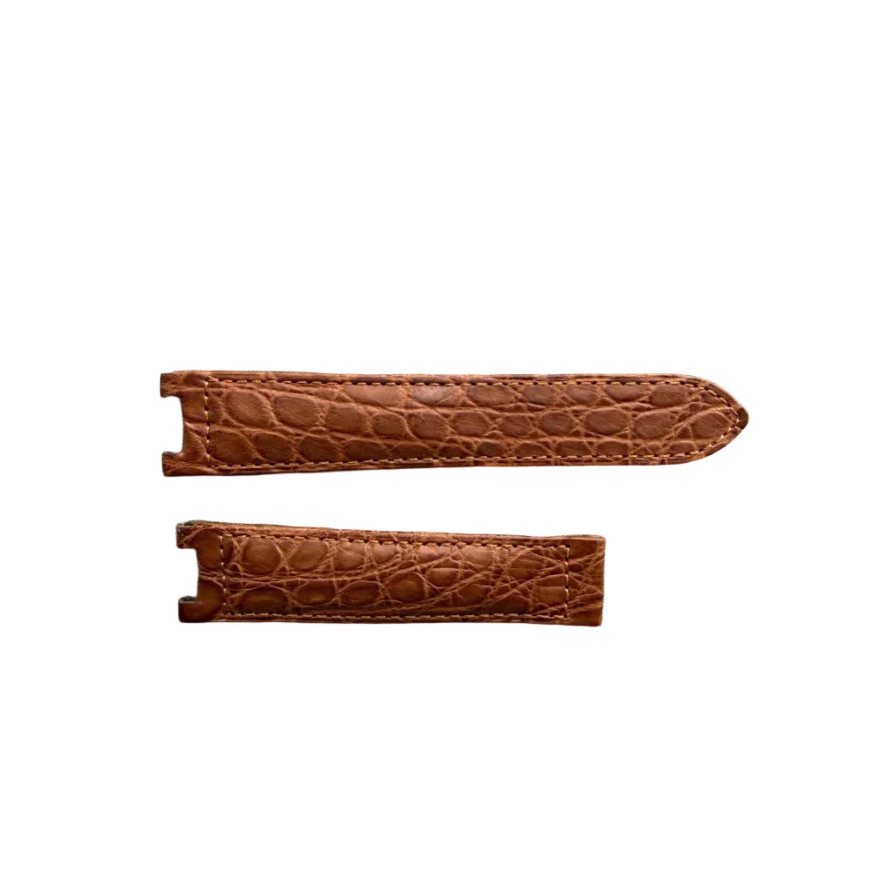 Authentic Cartier Pasha Brown Alligator Watch Strap Band 19mm KD221977-S22