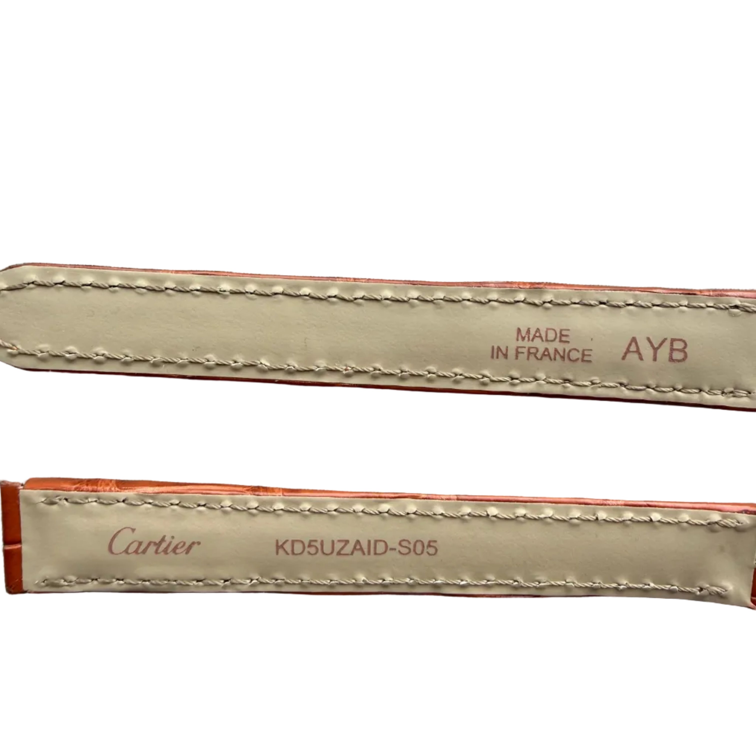 Authentic Cartier Brown Alligator Watch Strap Band 12.35mm KD5UZAID-S05