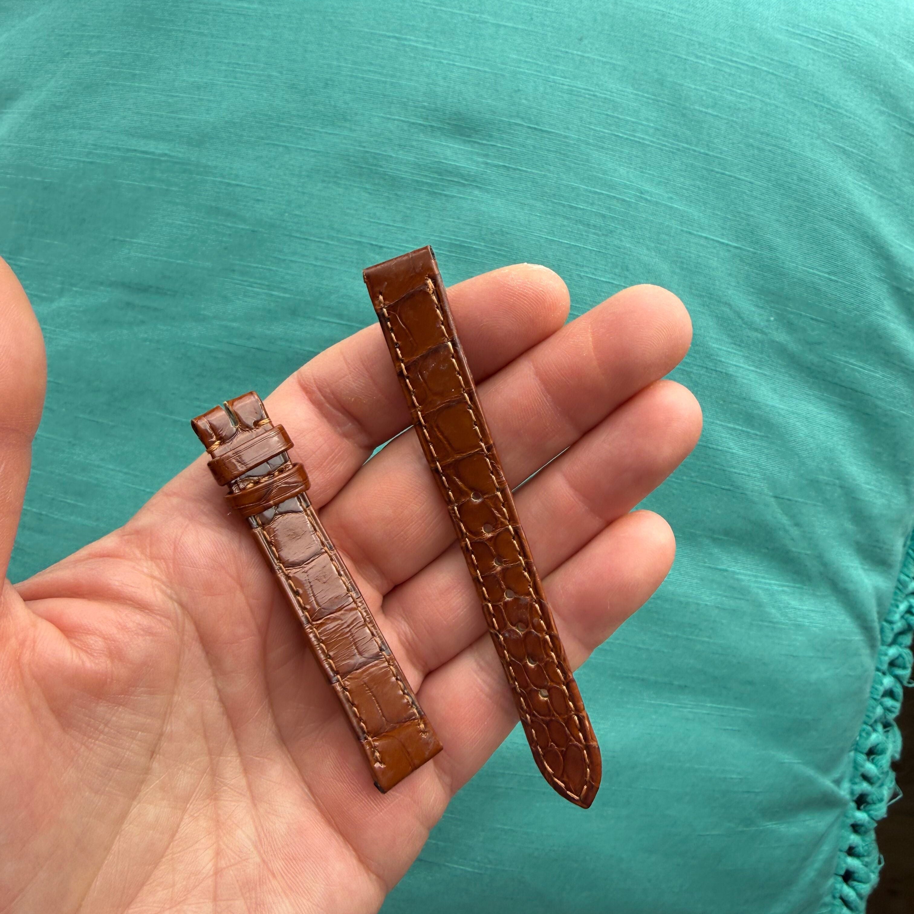 Authentic Cartier Brown Alligator Watch Strap Band 12mm KD5UZAIC-S05
