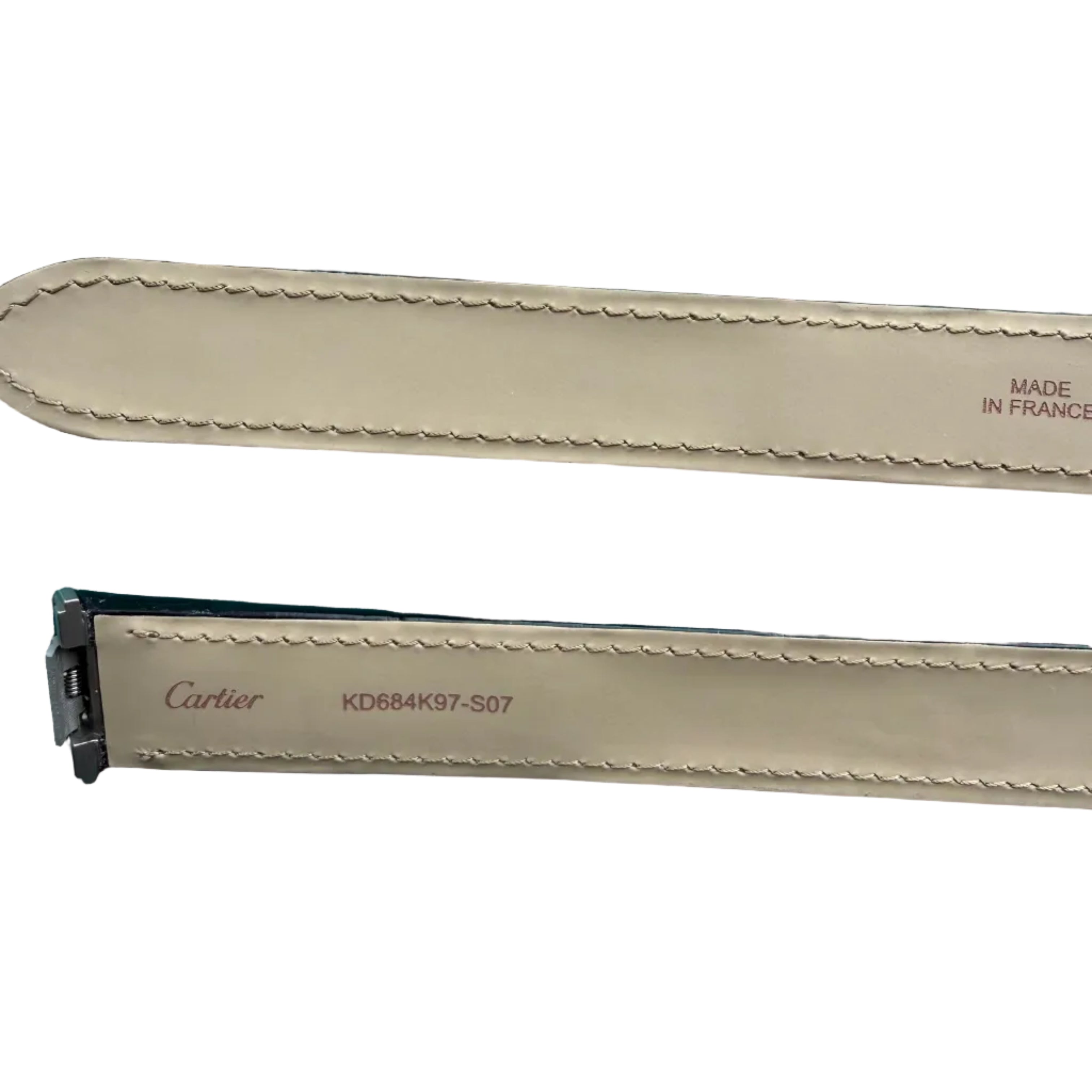 Authentic Cartier Black Alligator Quick Release Watch Strap Band 18.75mm KD654K97-S07