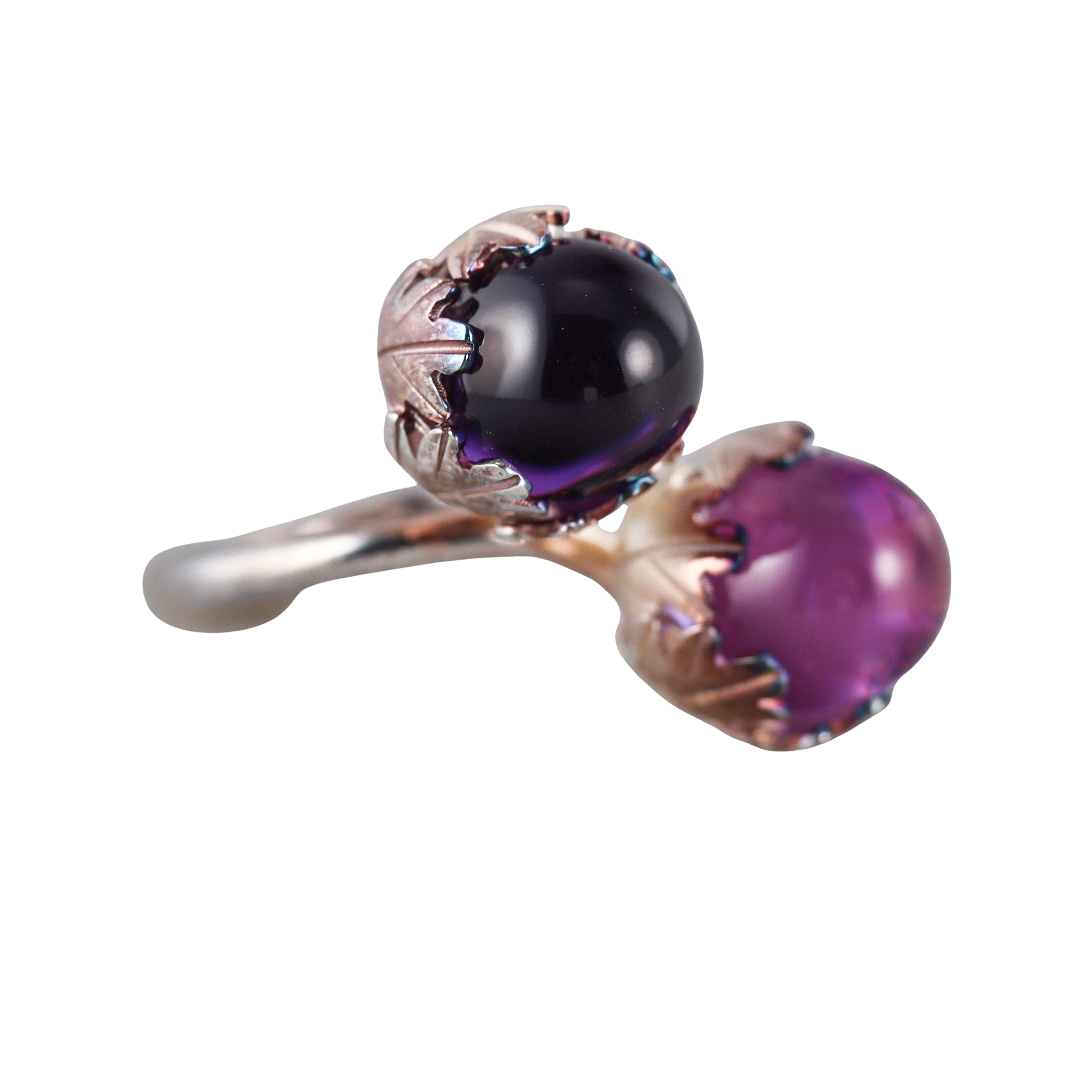 Baccarat Sterling Silver Murmure Toi & Moi Purple Ring 2610346