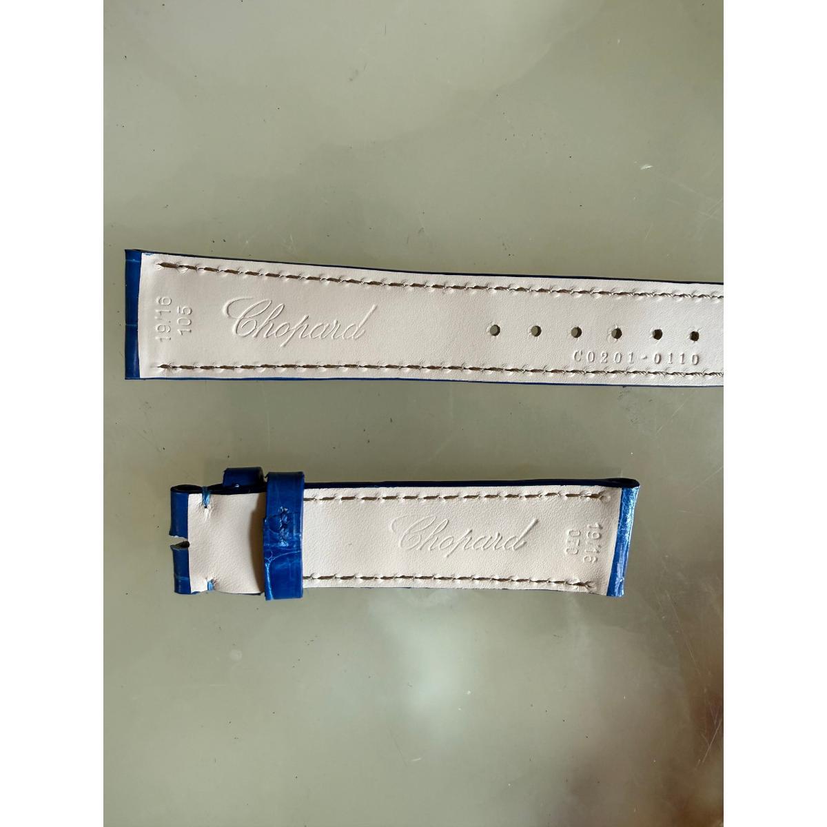 Authentic Chopard Blue Alligator Watch Strap Band 19mm C0201-0110