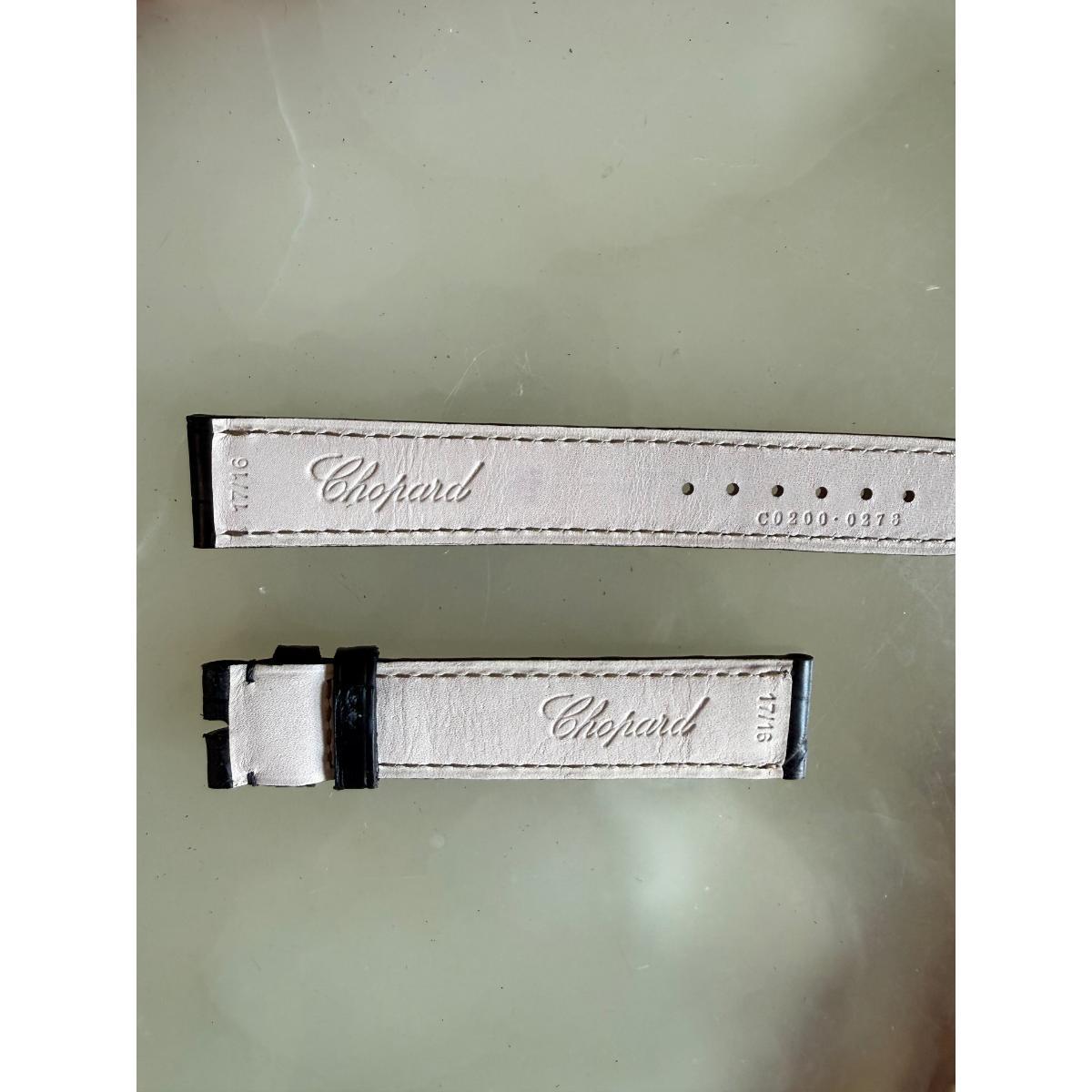 Authentic Chopard Black Alligator Watch Strap Band 17mm C0200-0278