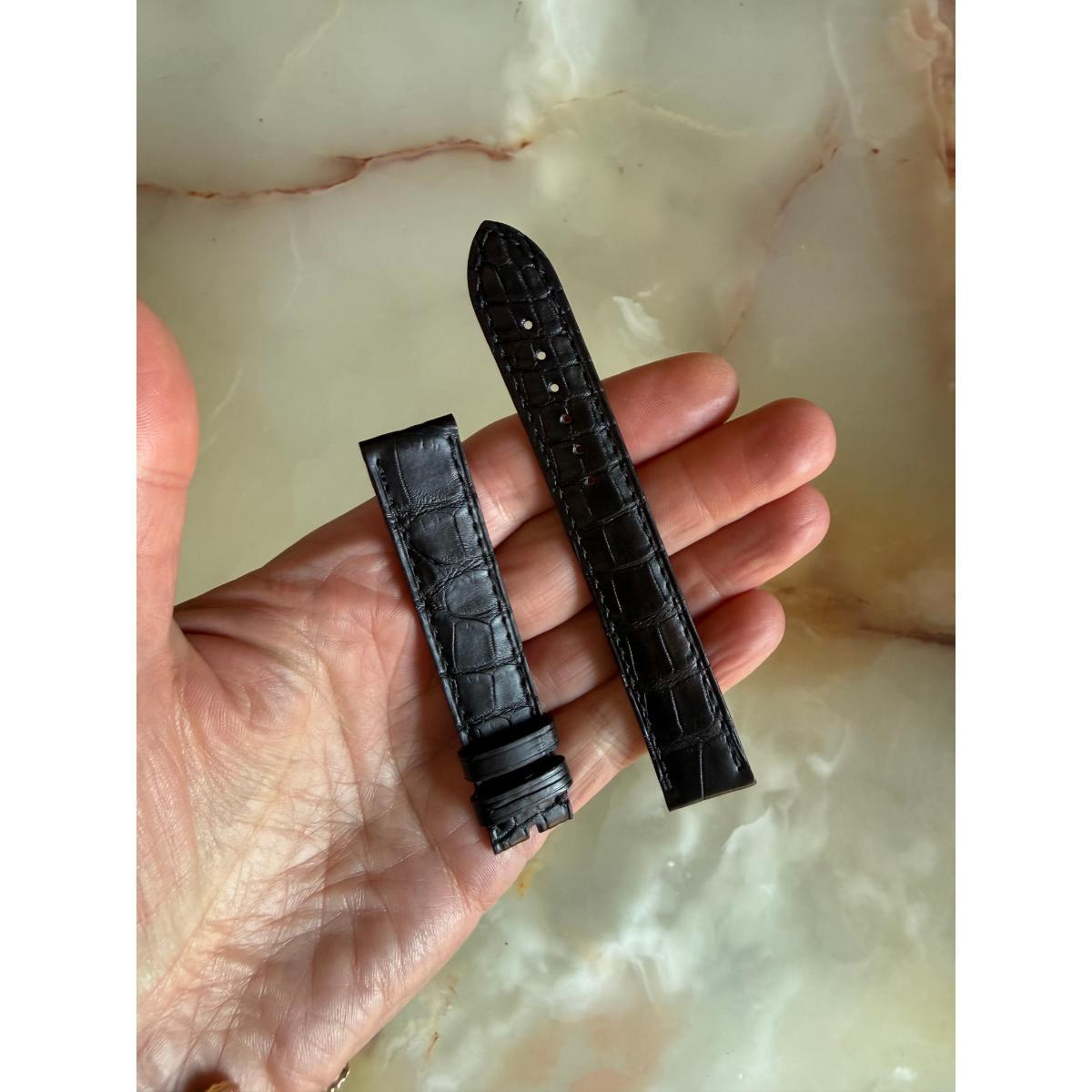 Authentic Chopard Black Alligator Watch Strap Band 17mm C0200-0278
