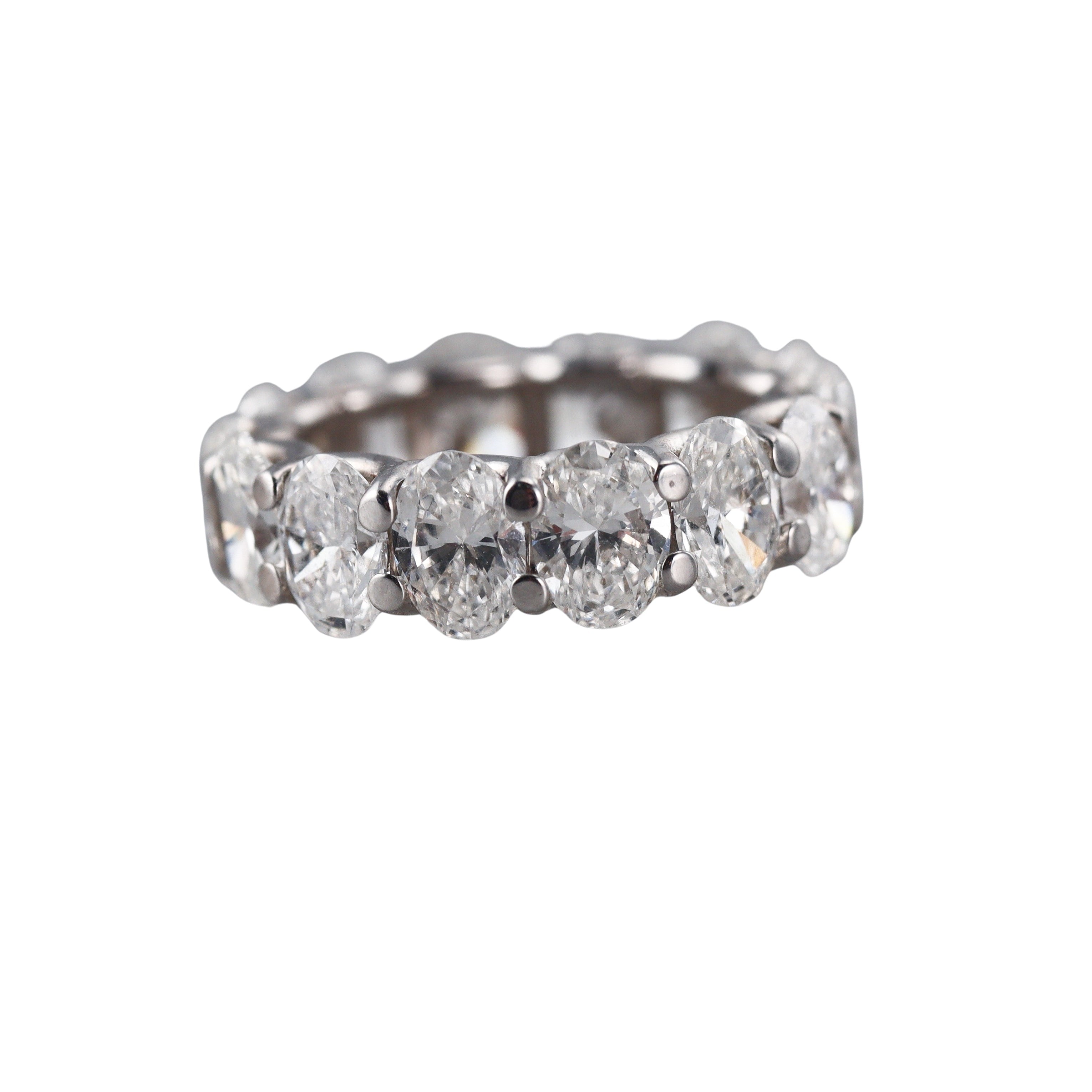 Solid 14k Gold Lab Grown 7.55ctw VS2/F Diamond Eternity Band Ring