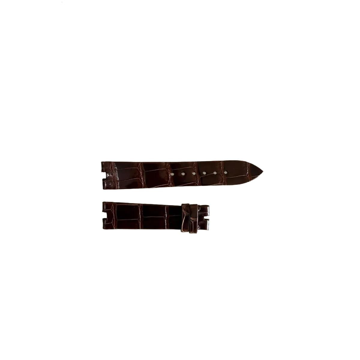 Authentic Chopard Brown Alligator Watch Strap Band 18mm 0208-0831