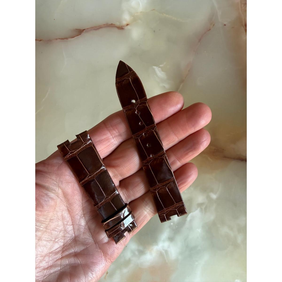 Authentic Chopard Brown Alligator Watch Strap Band 18mm 0208-0831