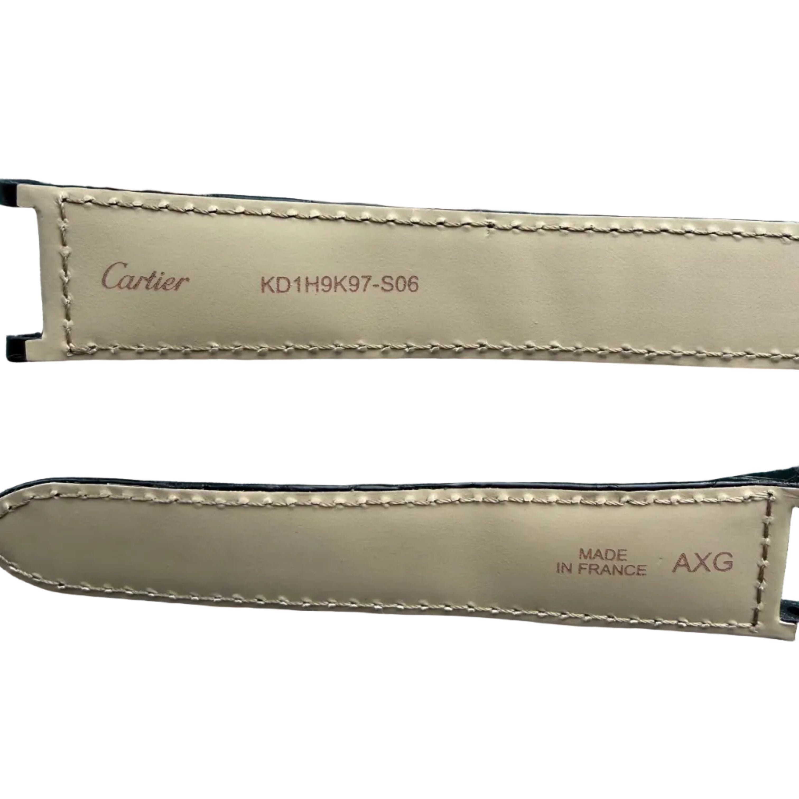 Authentic Cartier Pasha Black Alligator Watch Strap Band 20.85mm KD1H9K97-S06