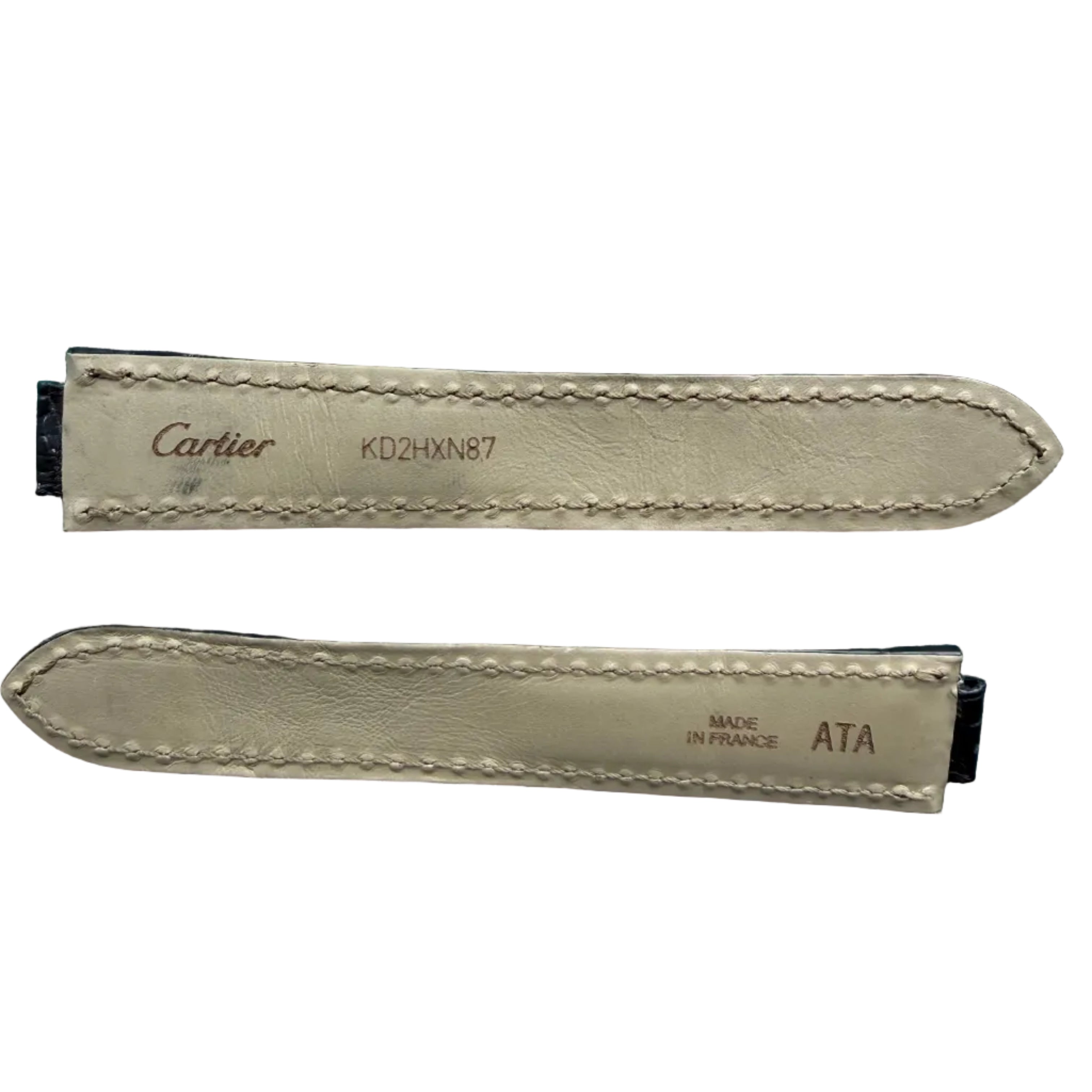 Authentic Cartier Balloon Bleu Brown Alligator Watch Strap Band 18mm KD2HXN87