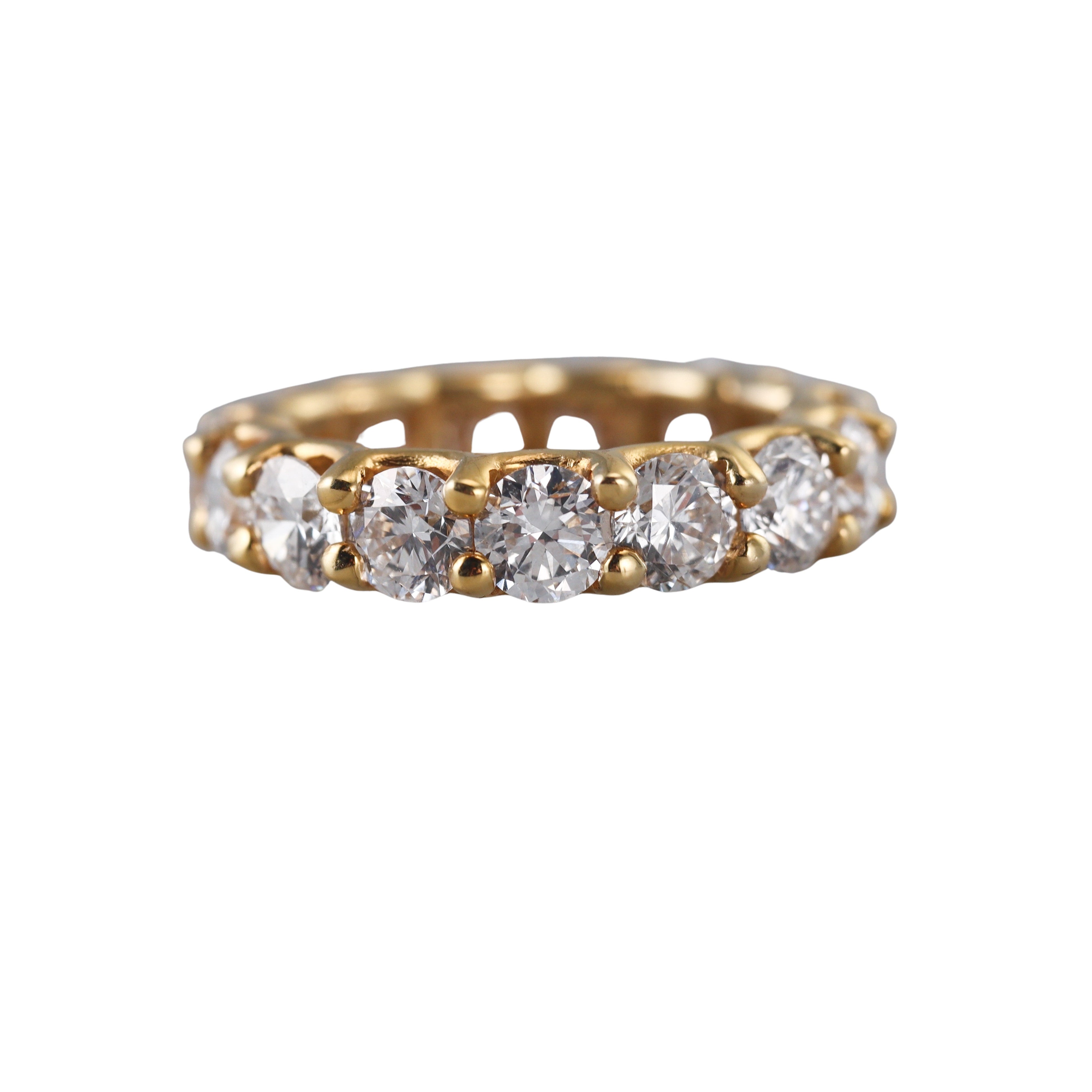 Solid 14k Gold Lab Grown 11.50ctw VS1/F Diamond Eternity Band Ring